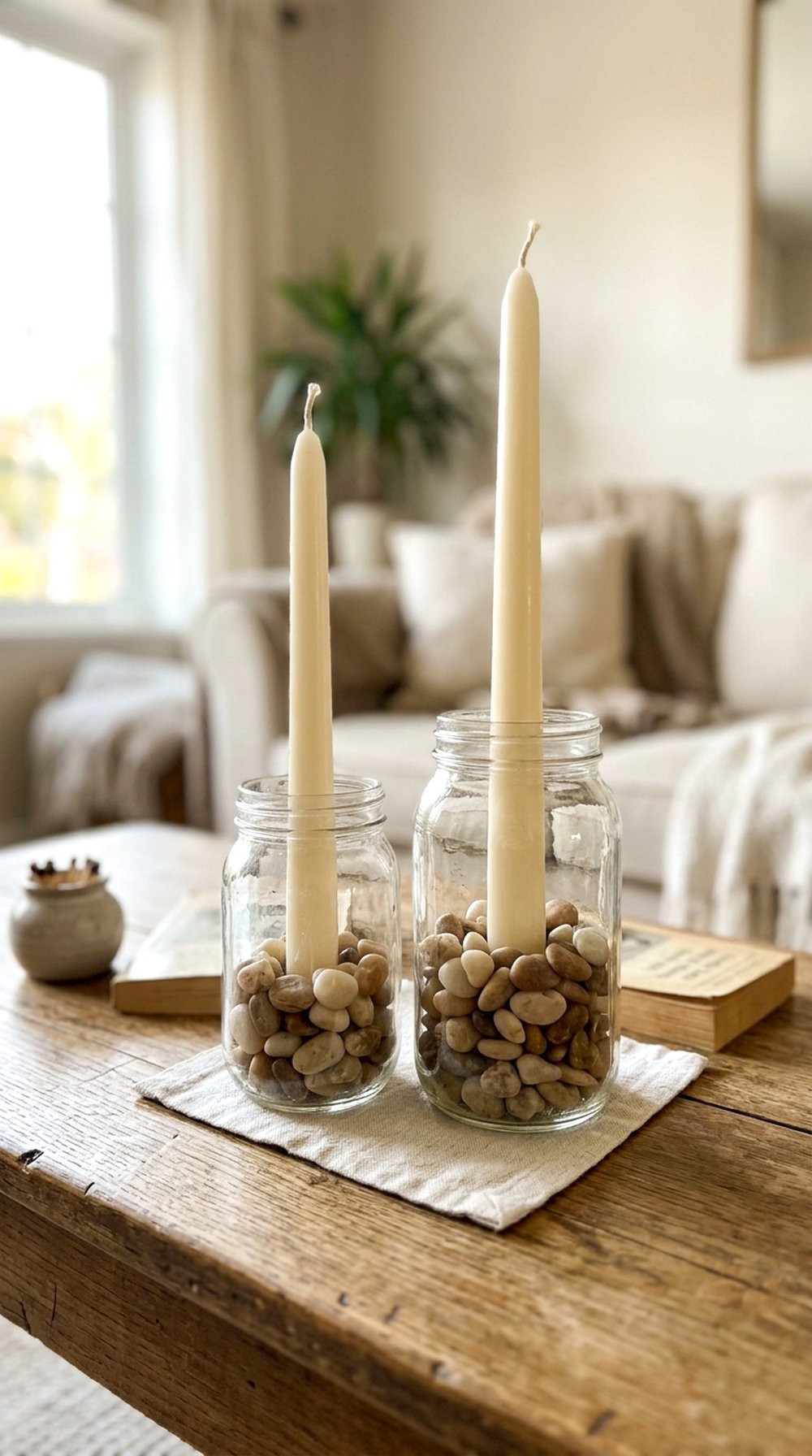 Glass Jar Candle Holders