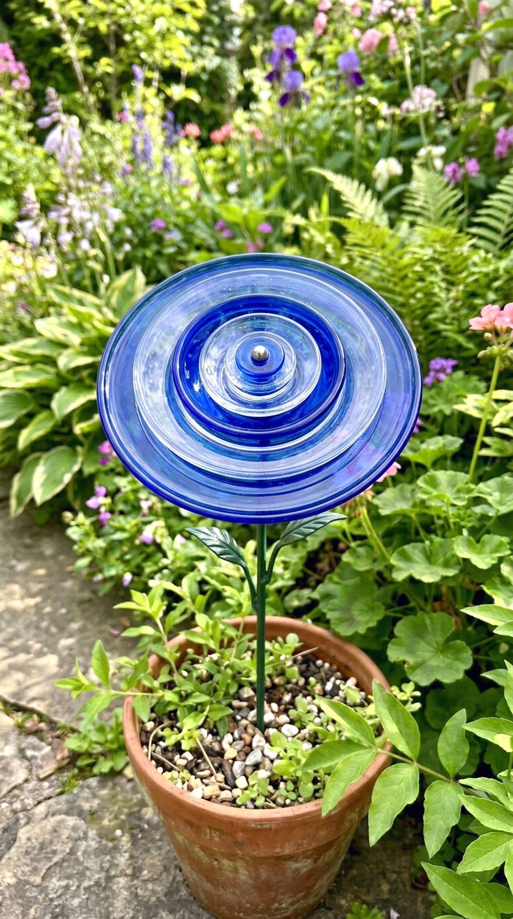 Glass Plate Garden Flower