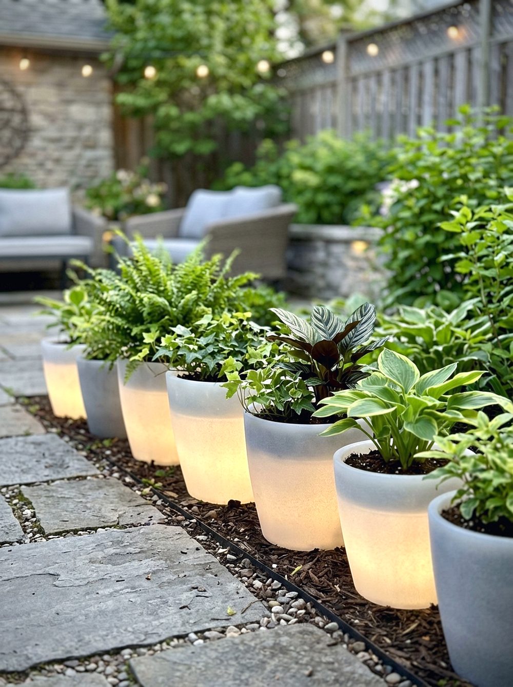 Glowing Planter Pots