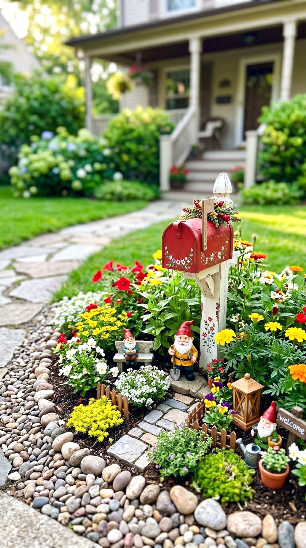 Gnome Mailbox Garden