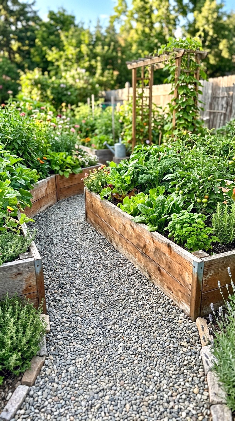 Gravel Around Raised Beds