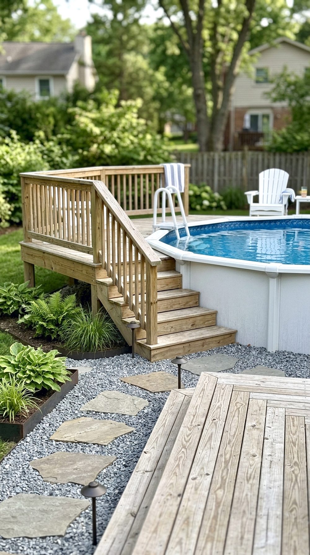 Gravel Base Pool Deck