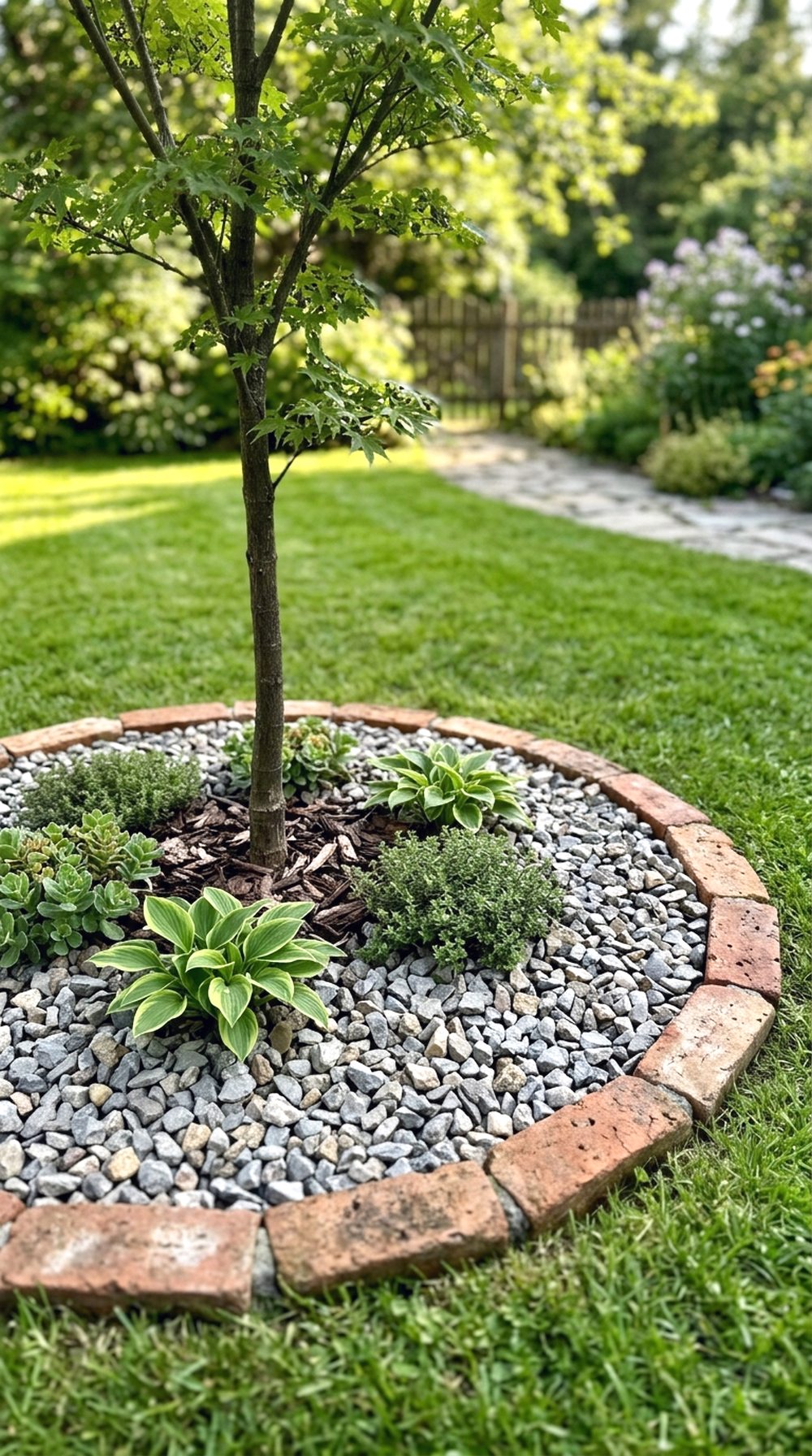 Gravel Border Around Trees