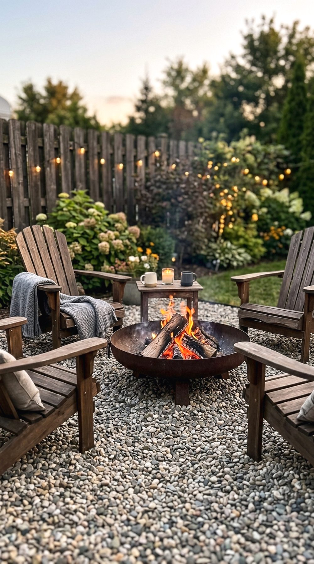 Gravel Fire Pit Corner
