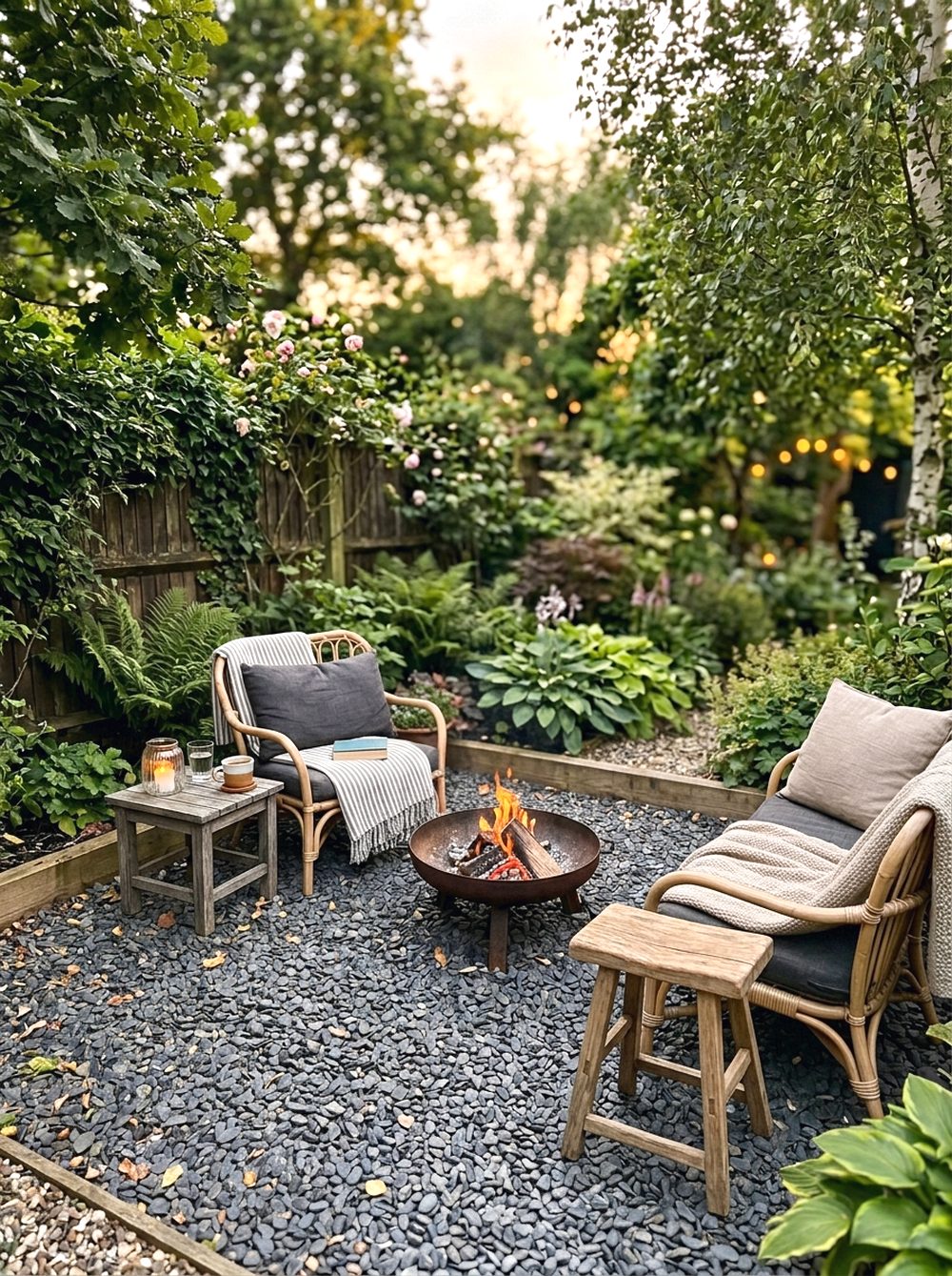 Gravel Fire Pit Seating