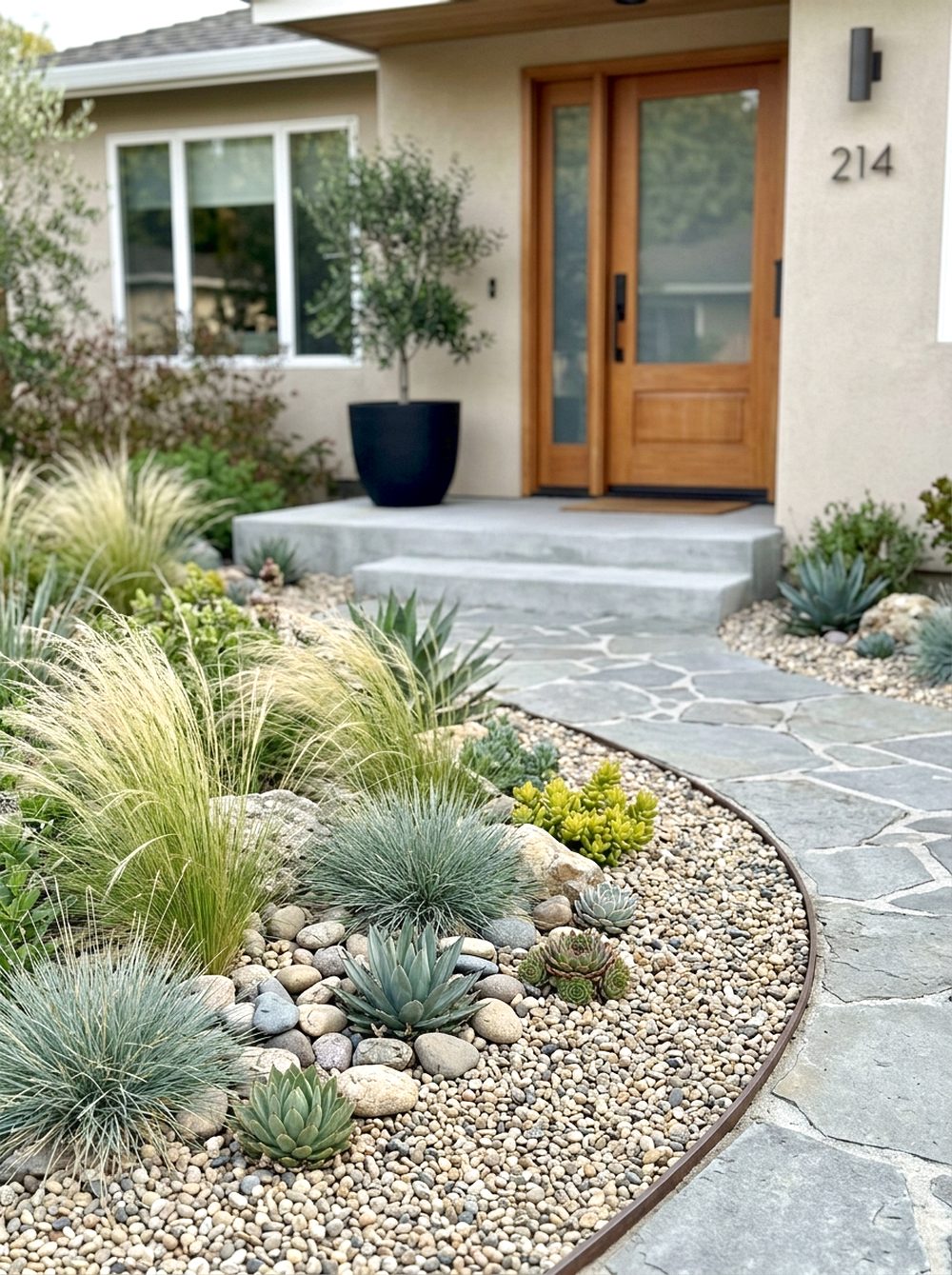 Gravel Garden With Drought-Tolerant Plants