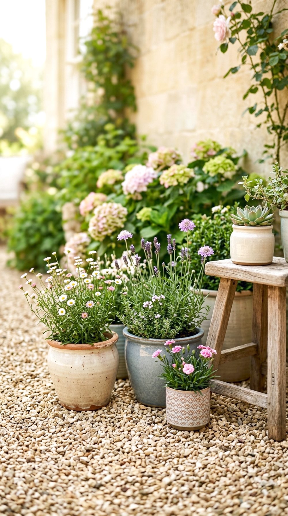 Gravel Garden With Pots