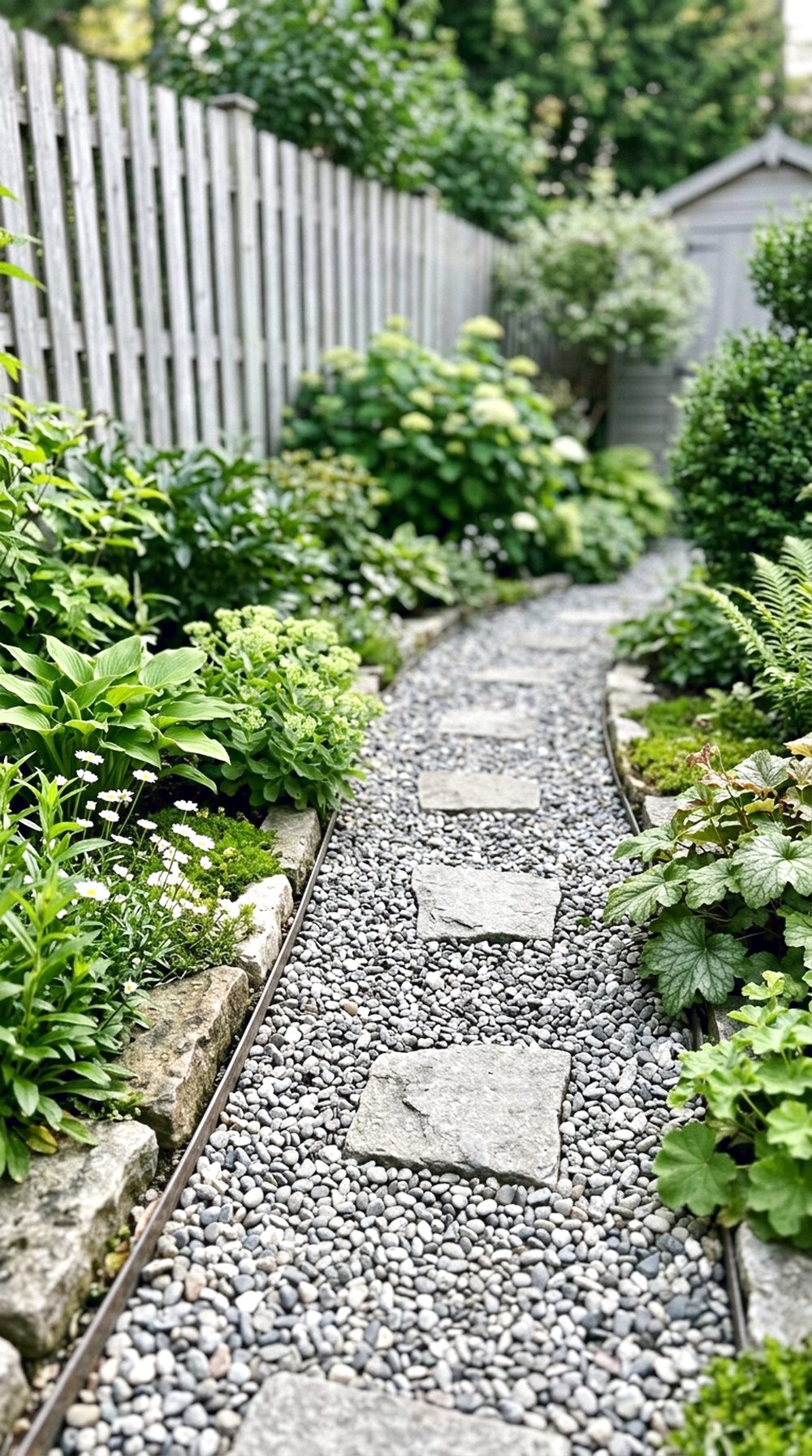 Gravel Path With Border Plants