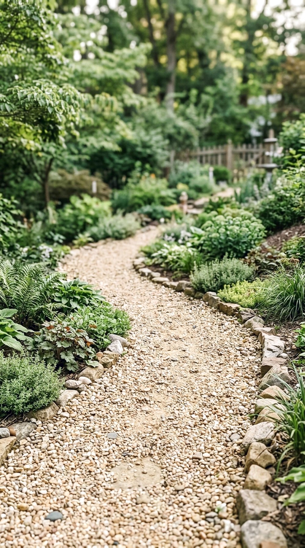Gravel Path With Border Plants