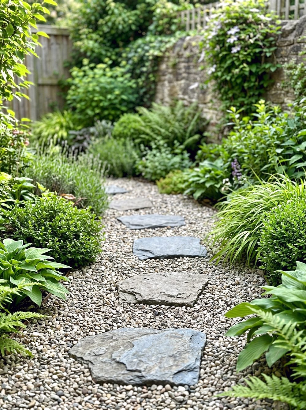Gravel Path With Stepping Stones