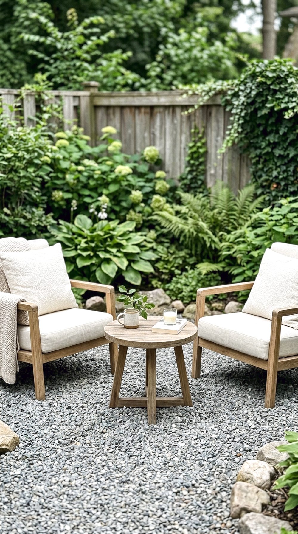 Gravel Patio Seating Corner