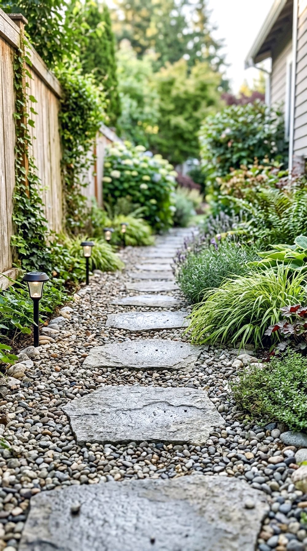 Gravel and Stepping Stone Walkway