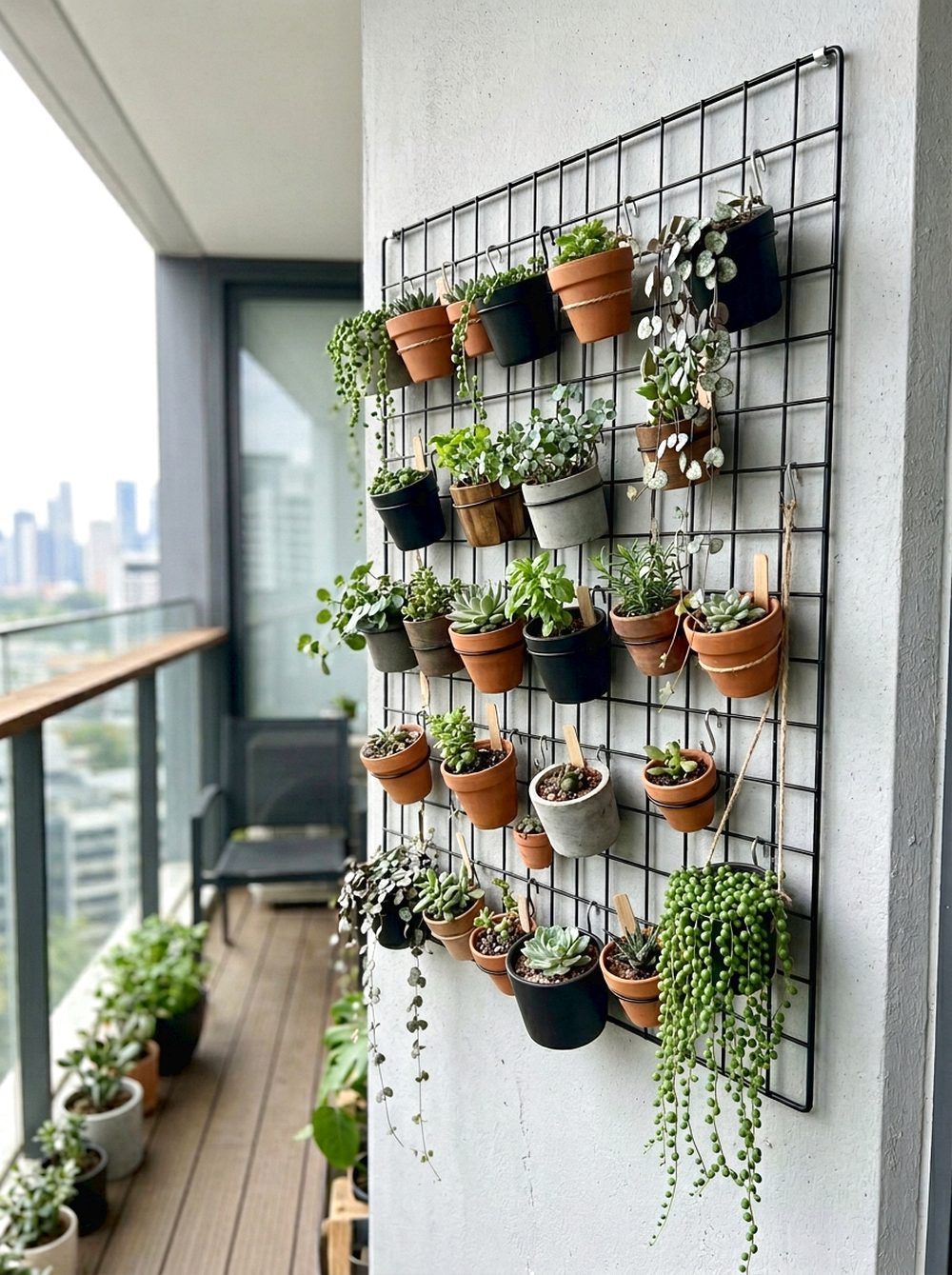 Grid Panel Balcony Garden