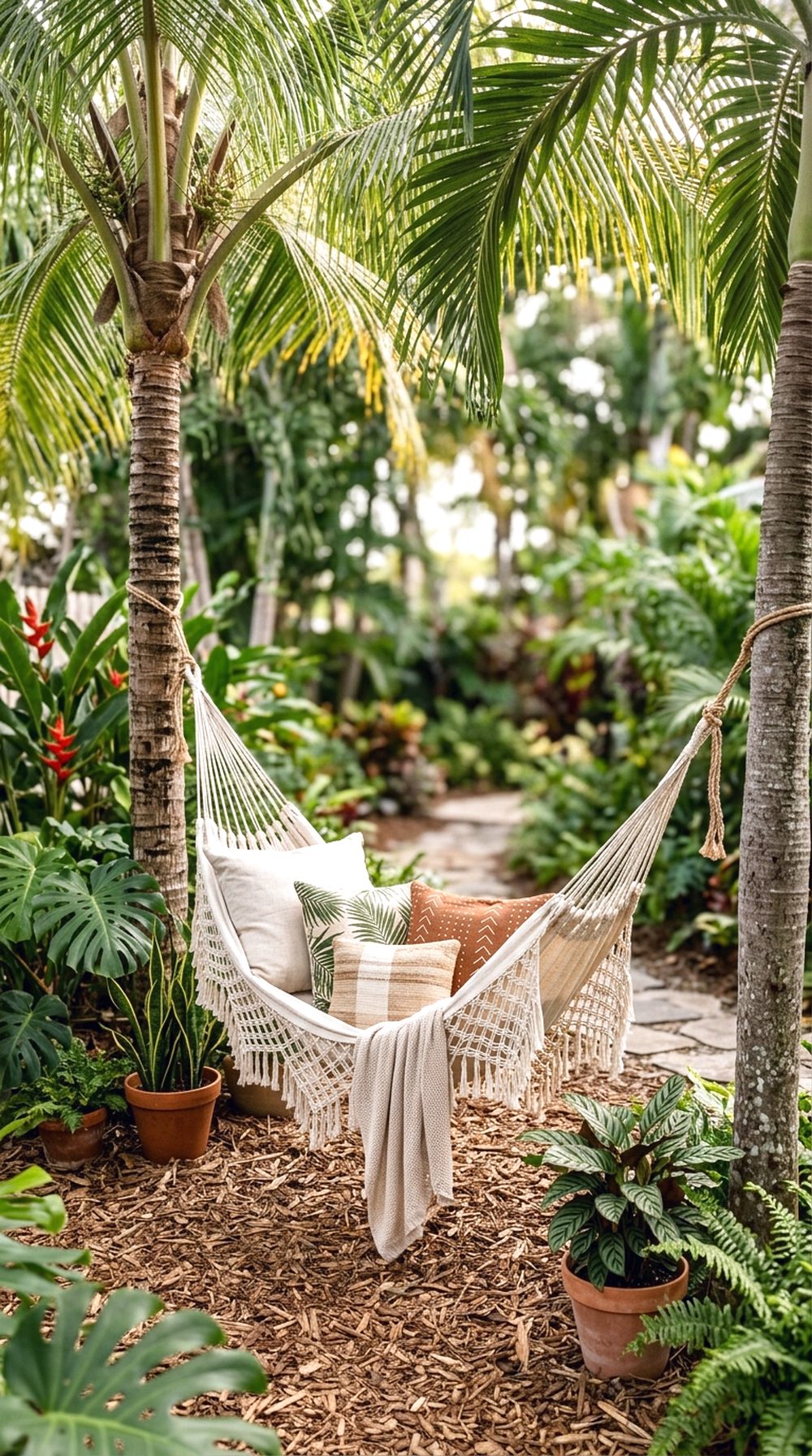 Hammock Between Tropical Trees