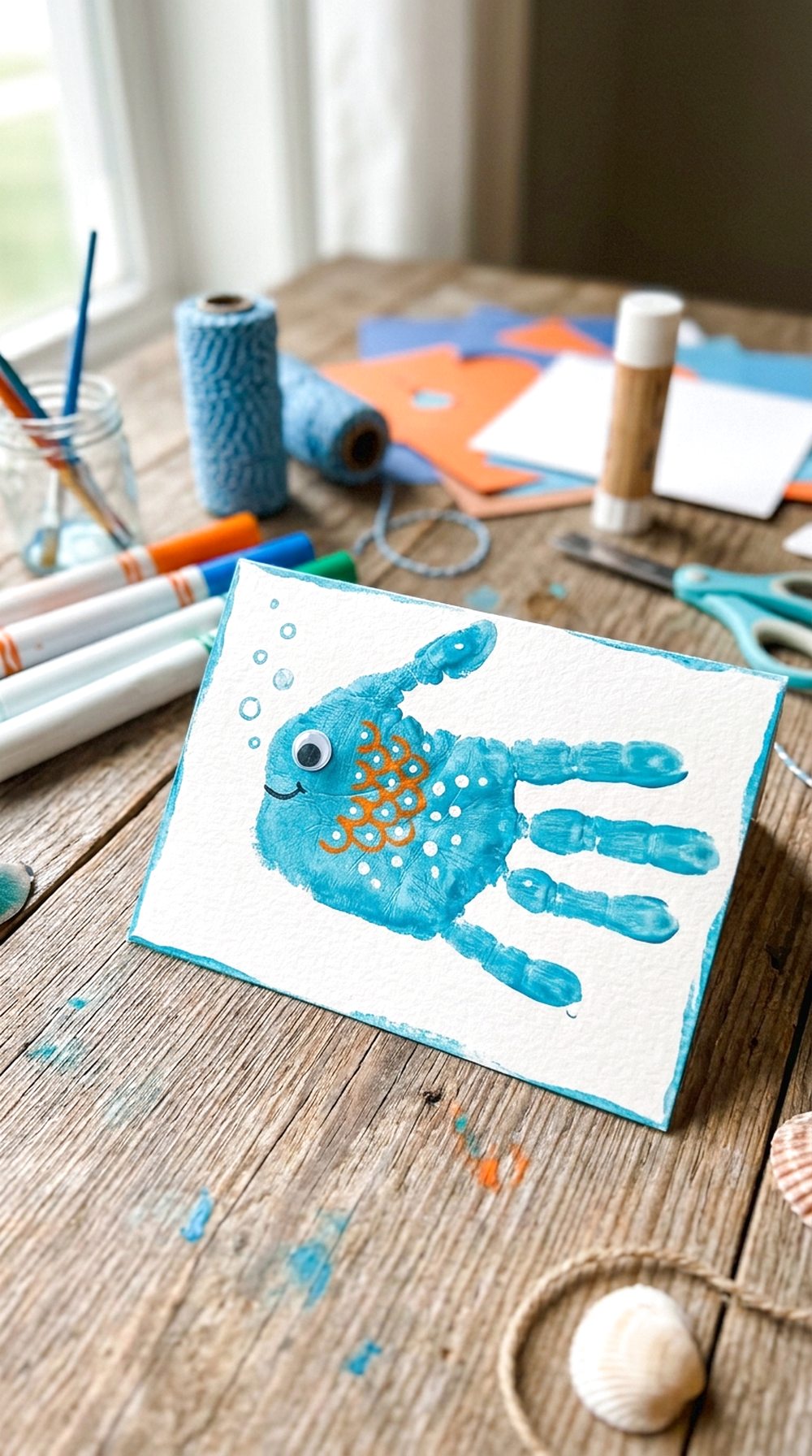 Handprint Fish Card