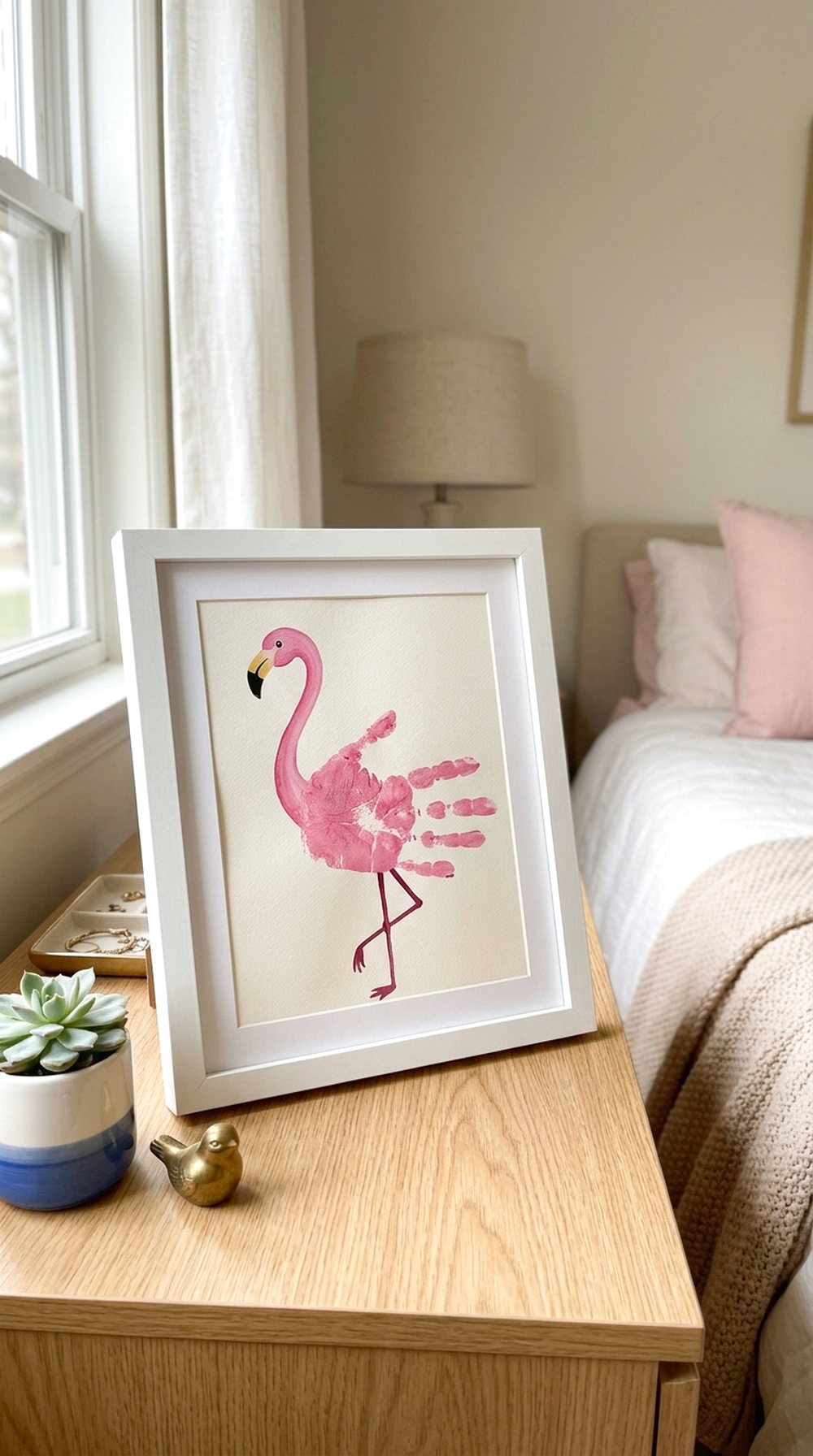 Handprint Flamingo Frame