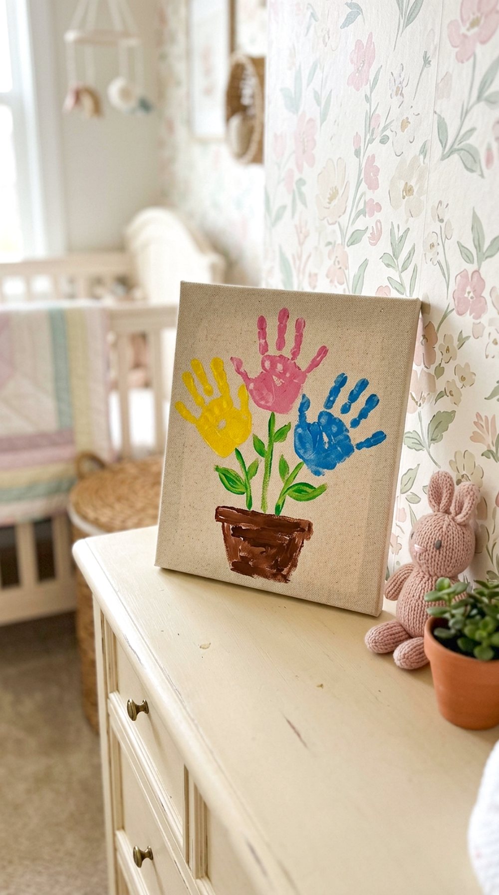 Handprint Flower Canvas