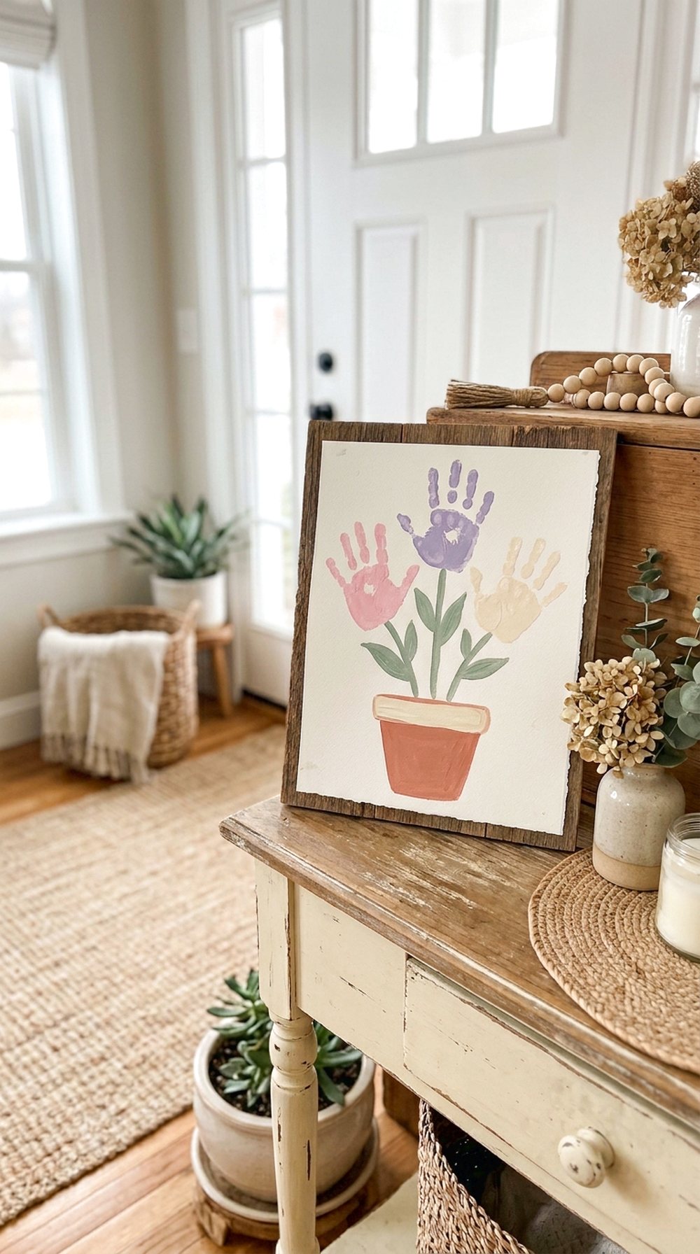 Handprint Flower Pot Art