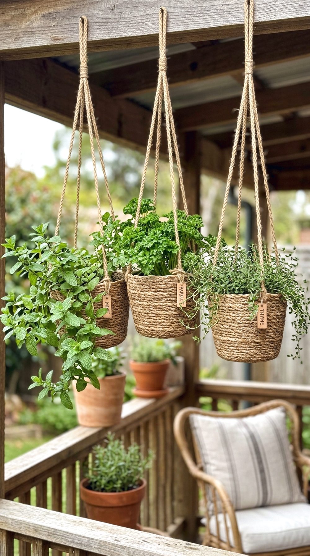 Hanging Basket Herb Garden