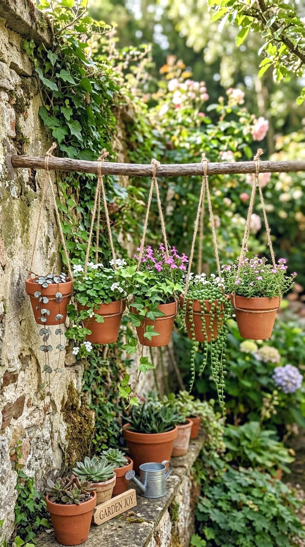 Hanging Clay Pot Wall