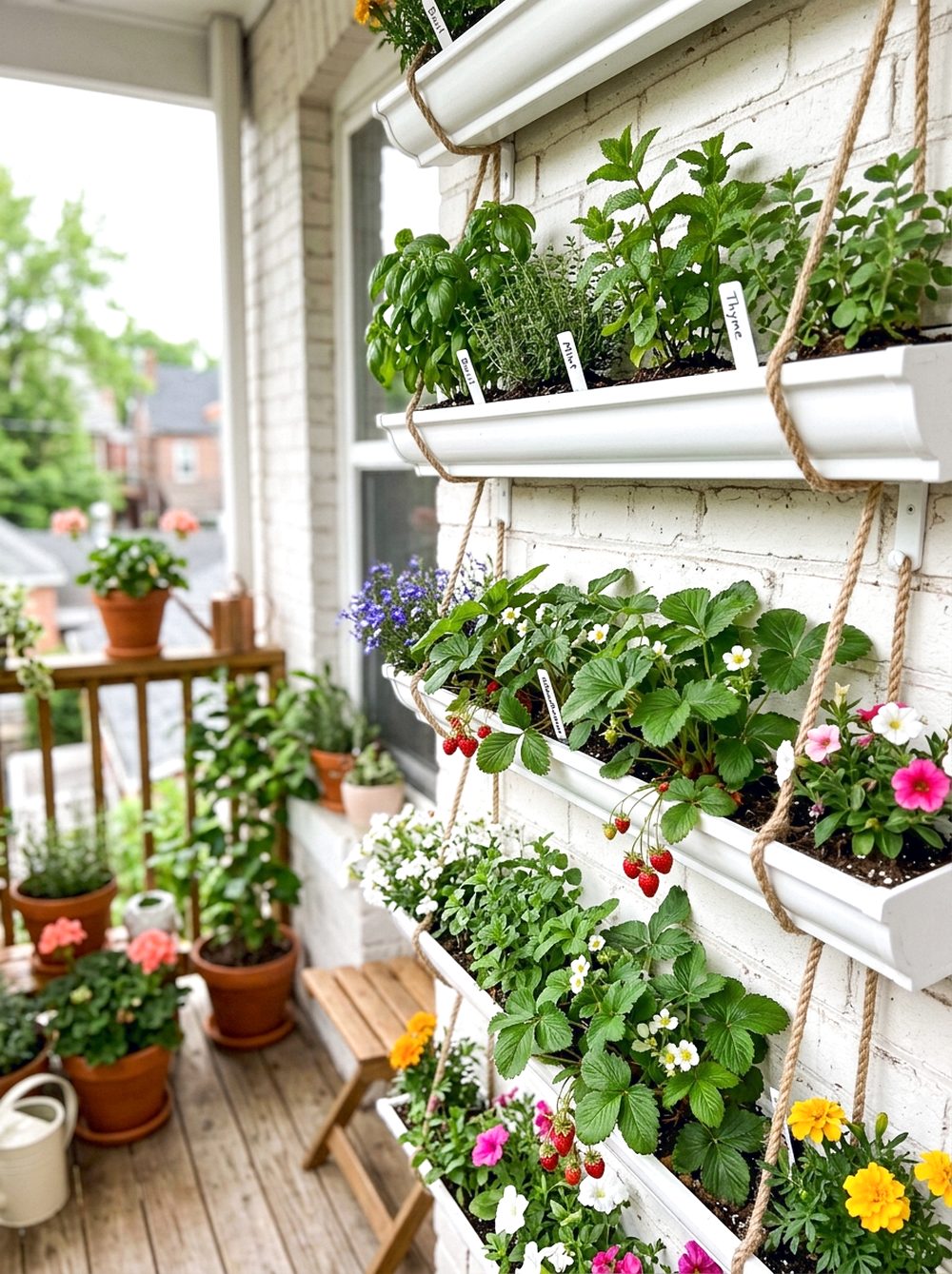 Hanging Gutter Garden