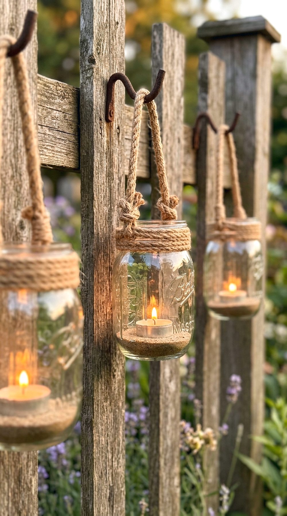 Hanging Mason Jar Lanterns