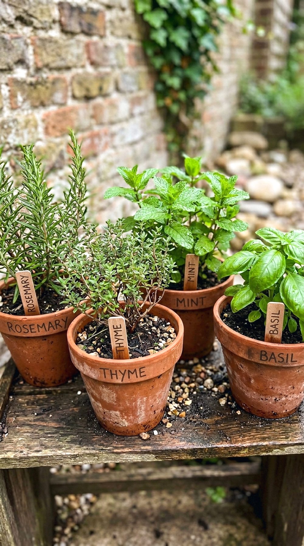 Herb Garden in Terracotta Pots