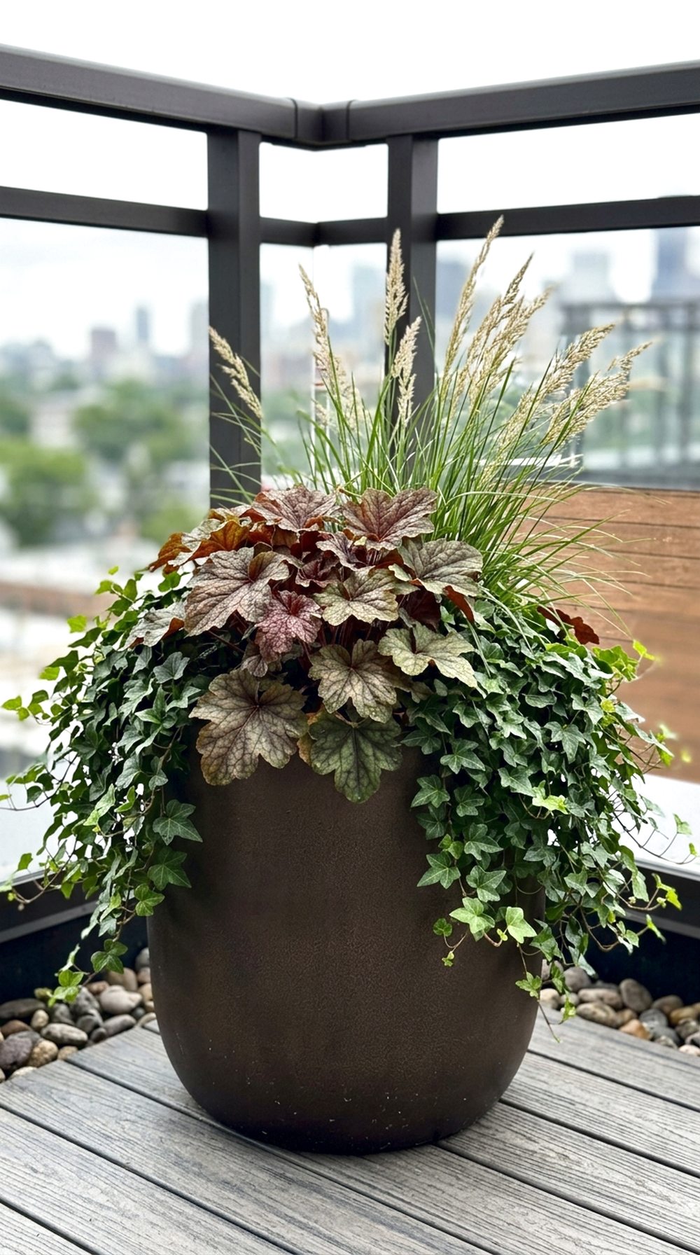 Heuchera Container With Grass