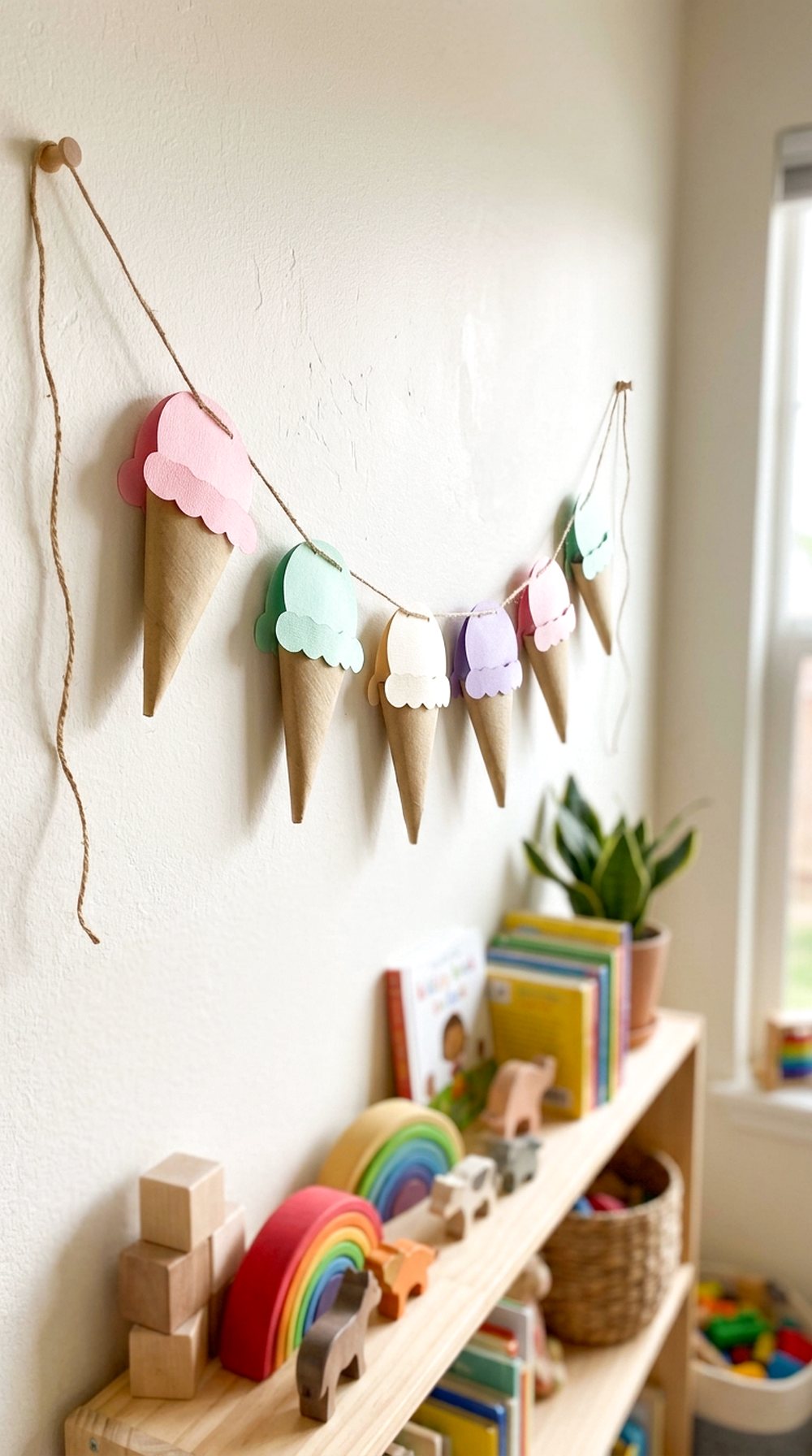 Ice Cream Cone Paper Banner
