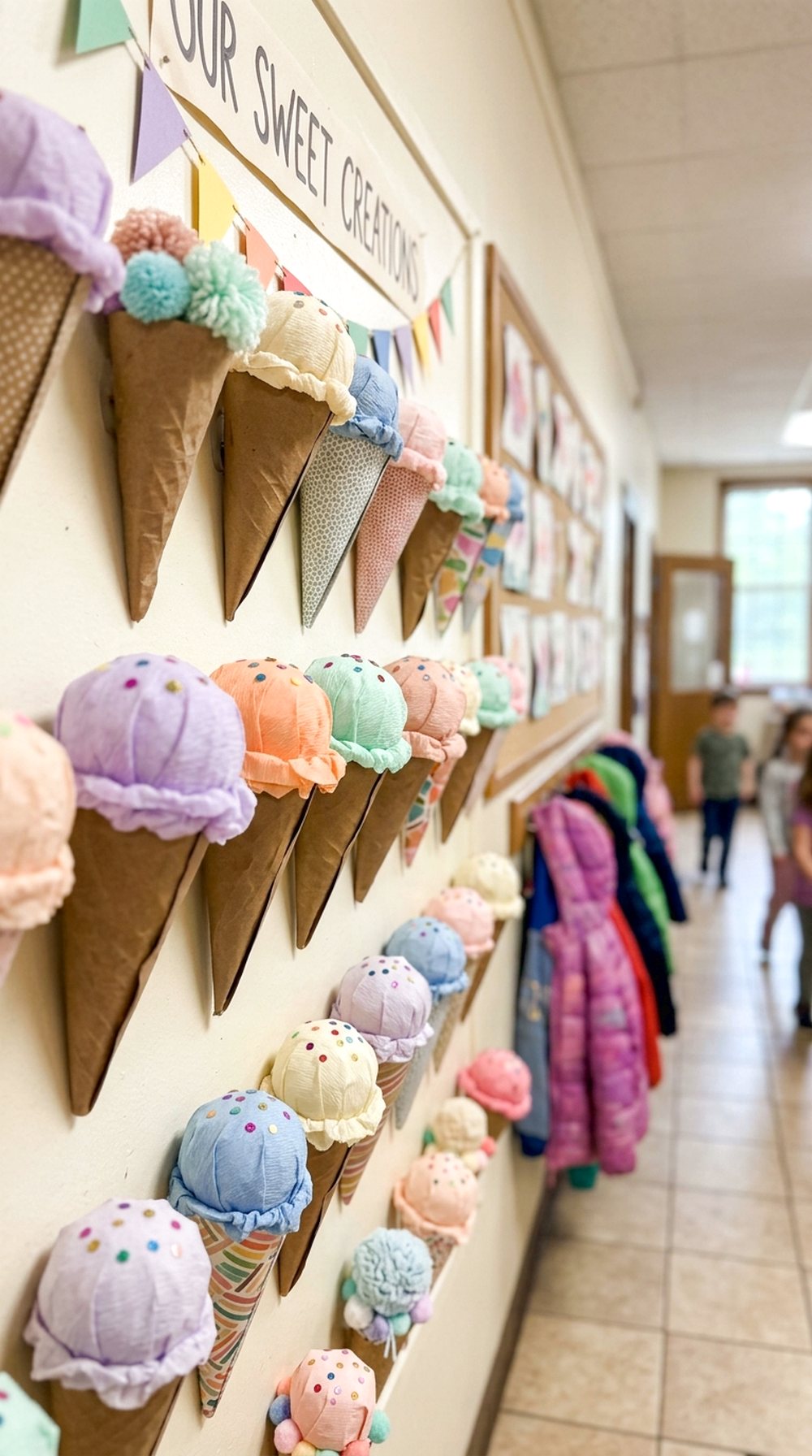 Ice Cream Cone Wall Display