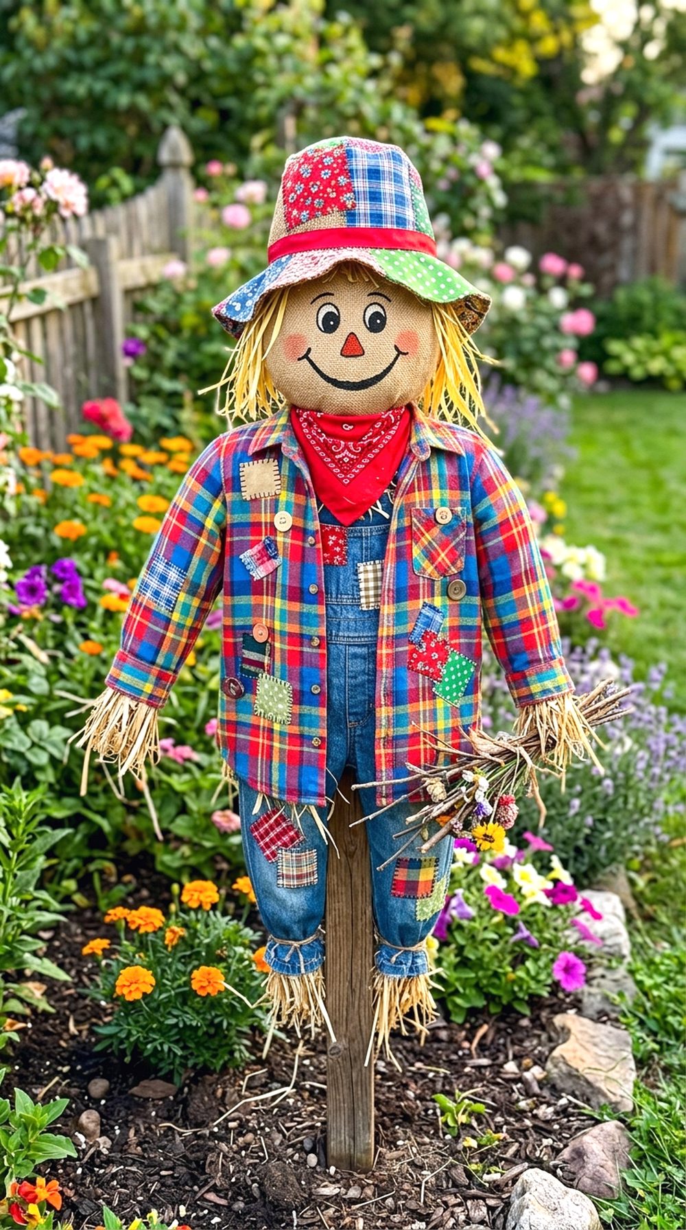 Kid-Friendly Smiley Scarecrow