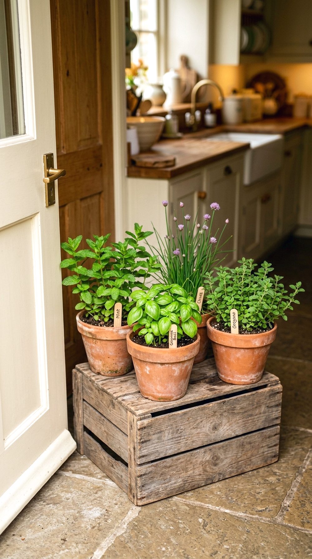 Kitchen Door Herb Pots