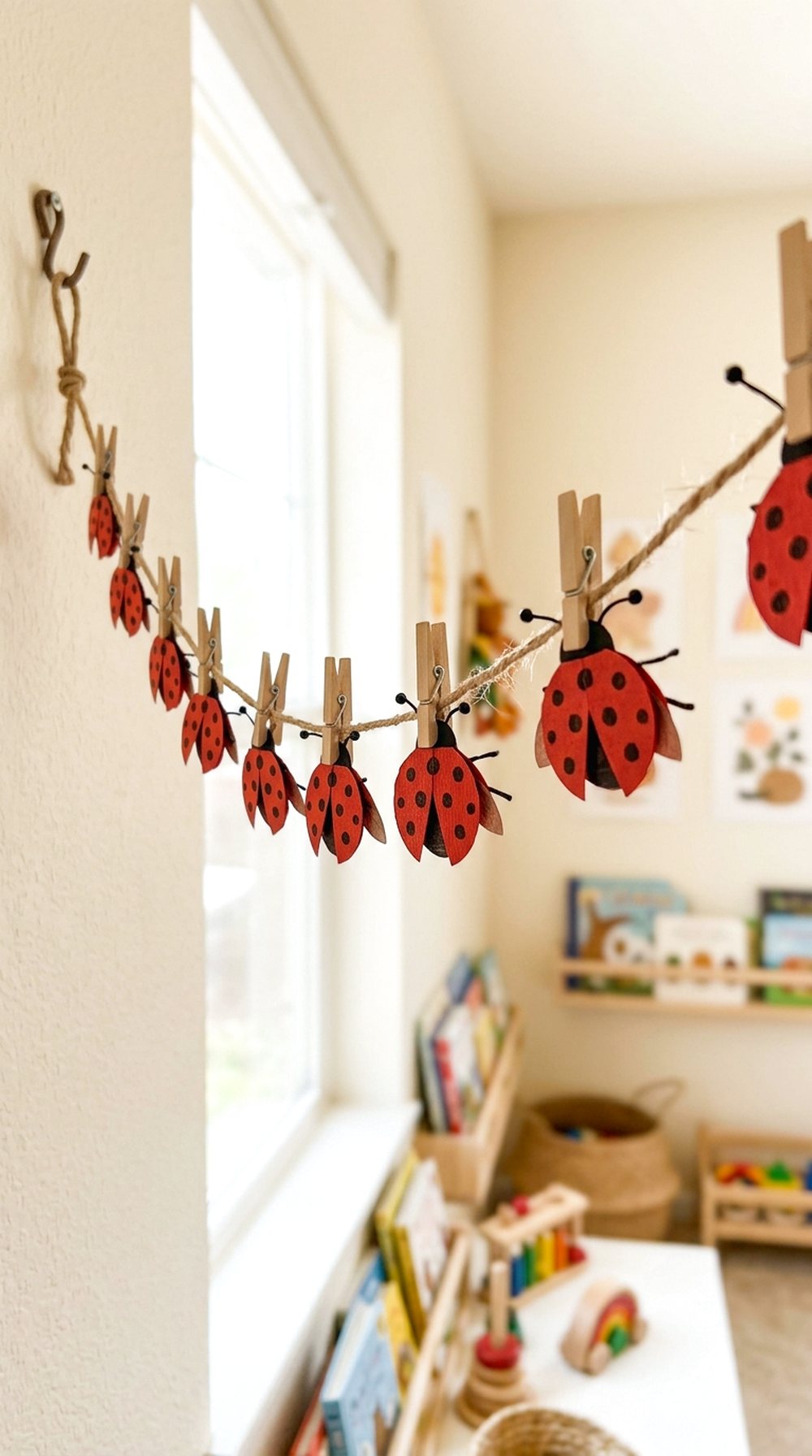 Ladybug Paper Garland