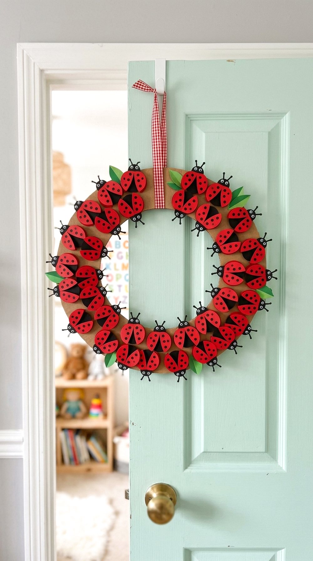 Ladybug Paper Wreath