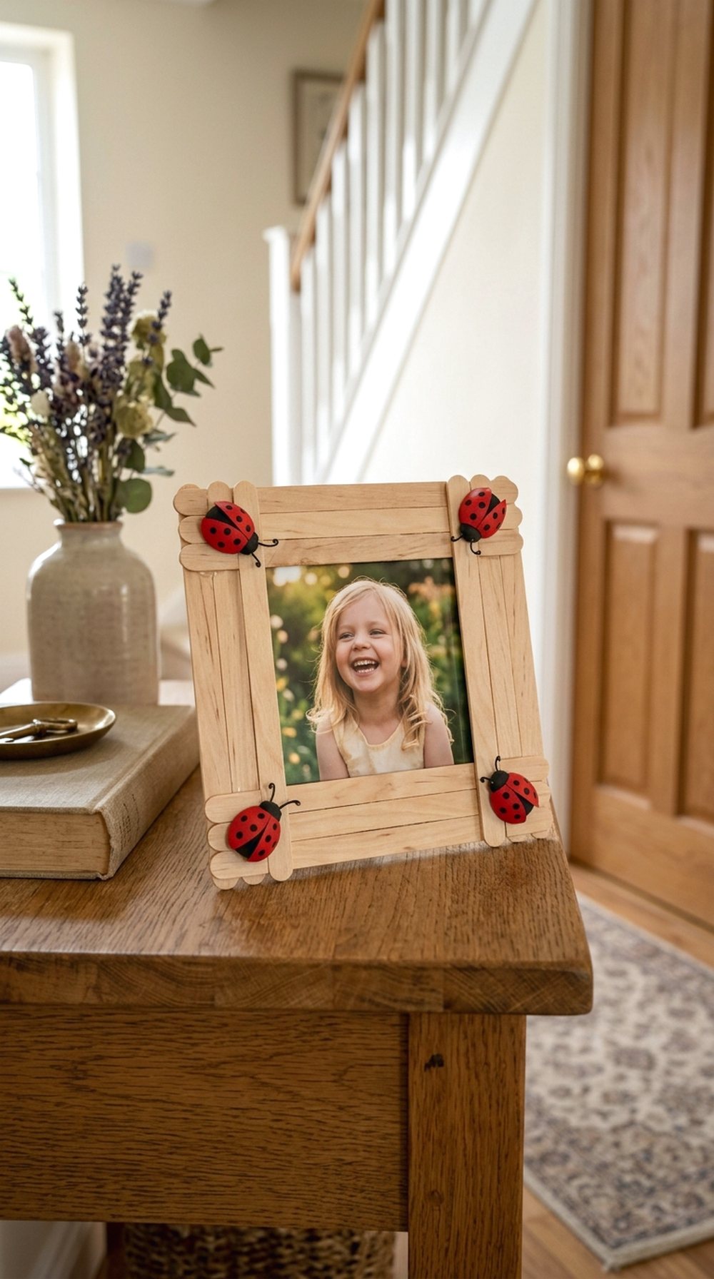 Ladybug Popsicle Stick Frame