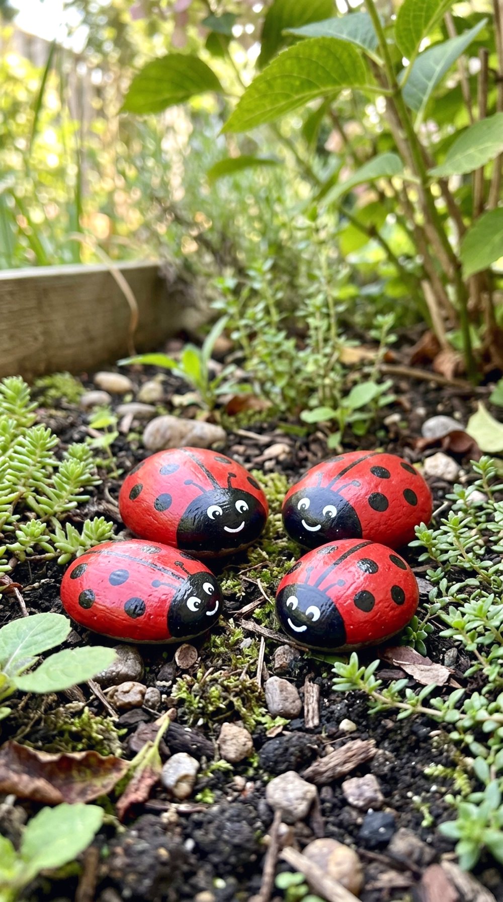 Ladybug Rock Decor