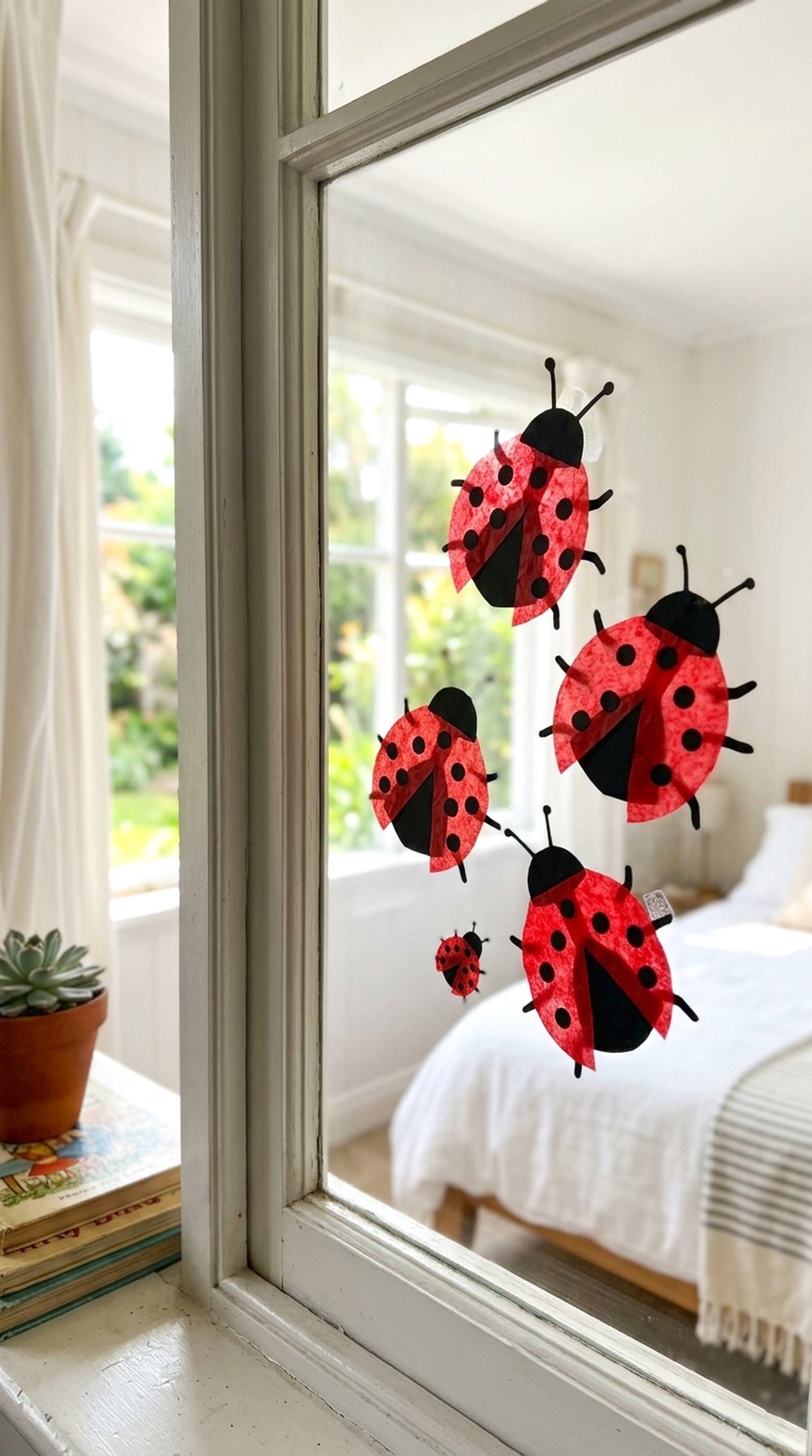 Ladybug Window Art