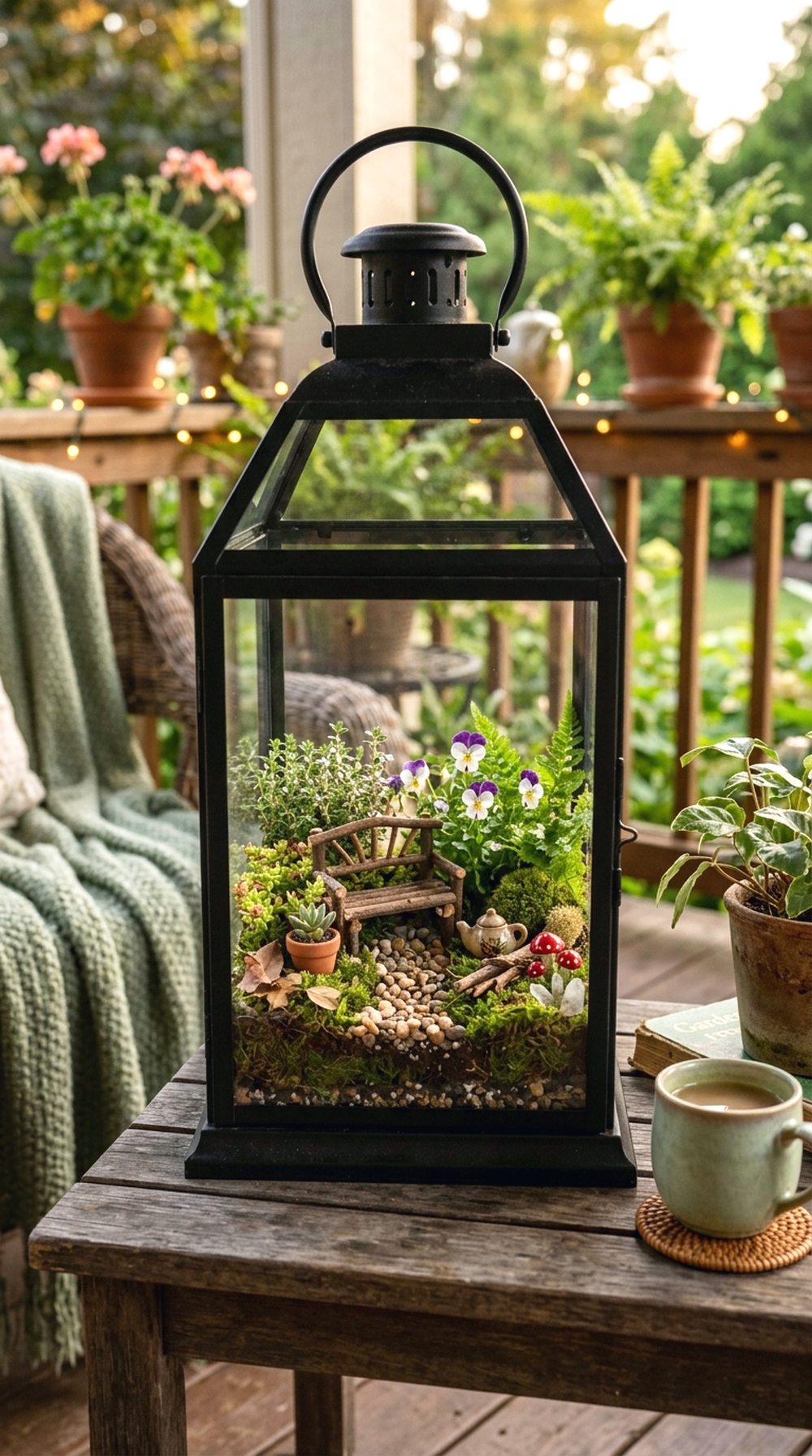 Lantern Fairy Garden