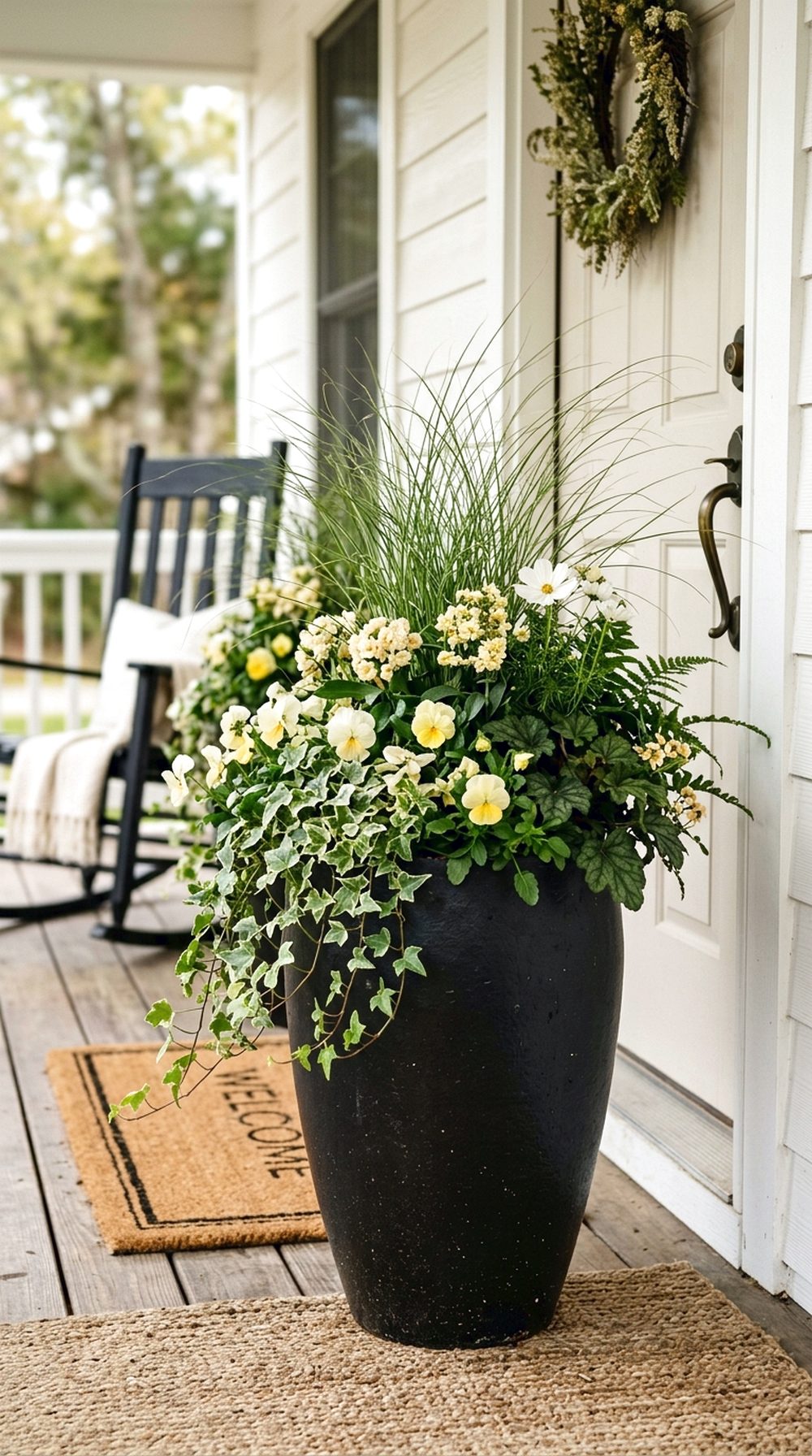 Large Porch Pot with Mixed Plants
