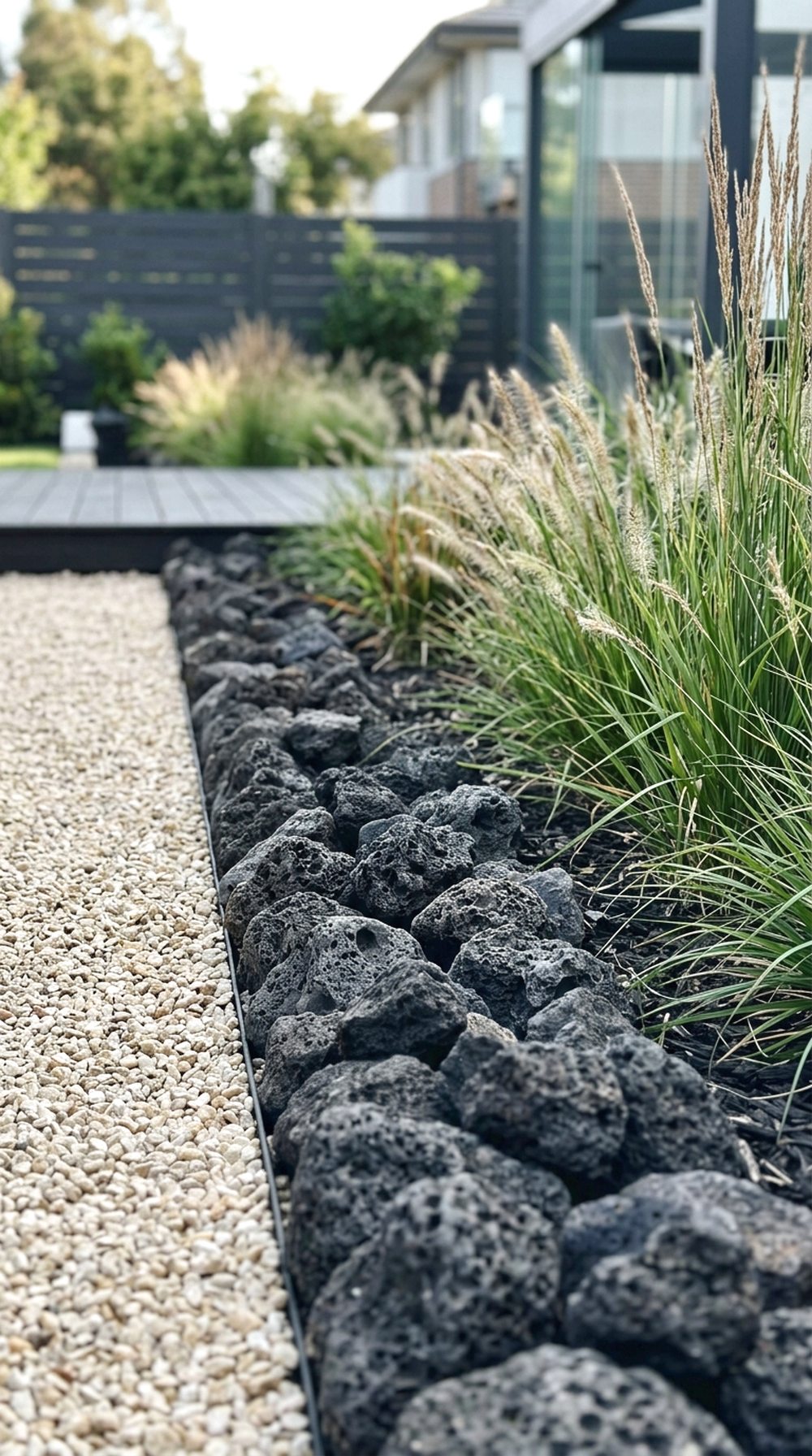 Lava Rock Border