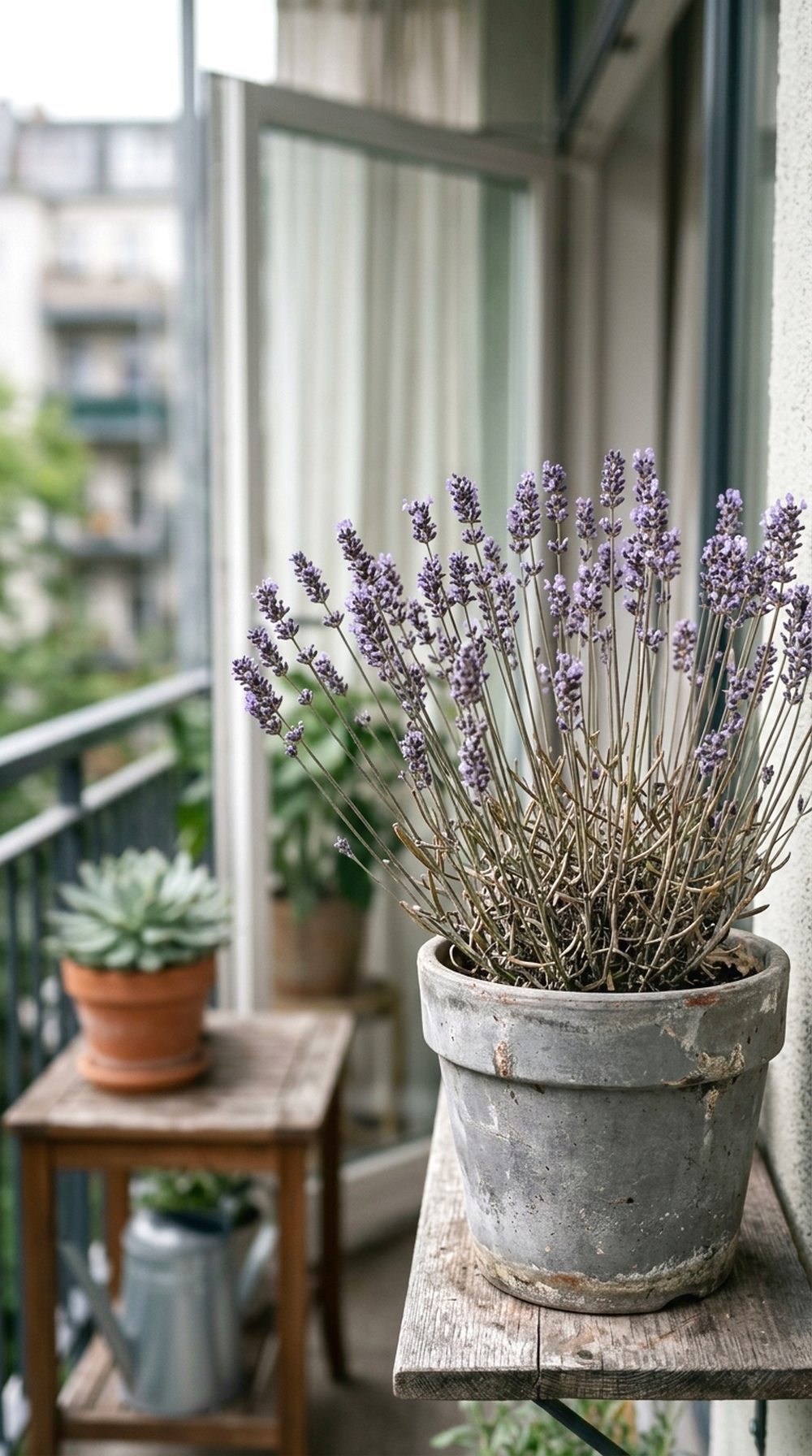 Lavender Balcony Pot