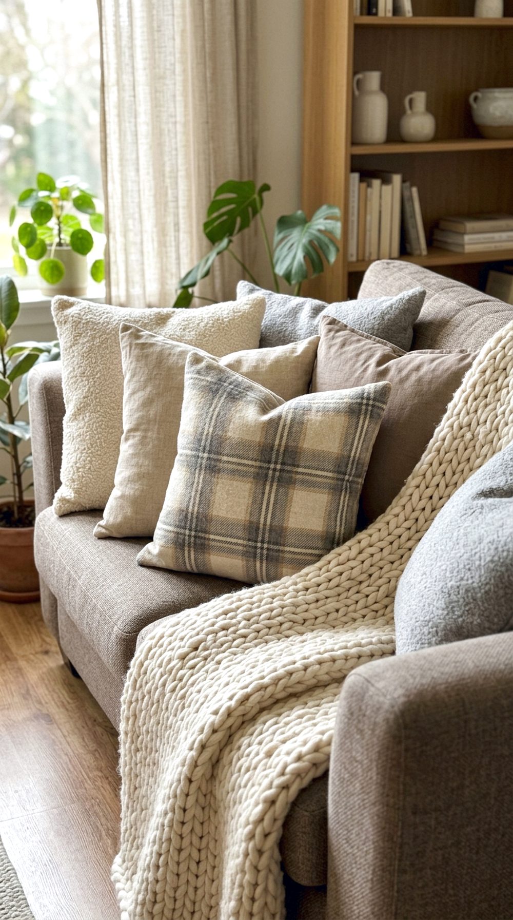 Layered Pillow Sofa Corner