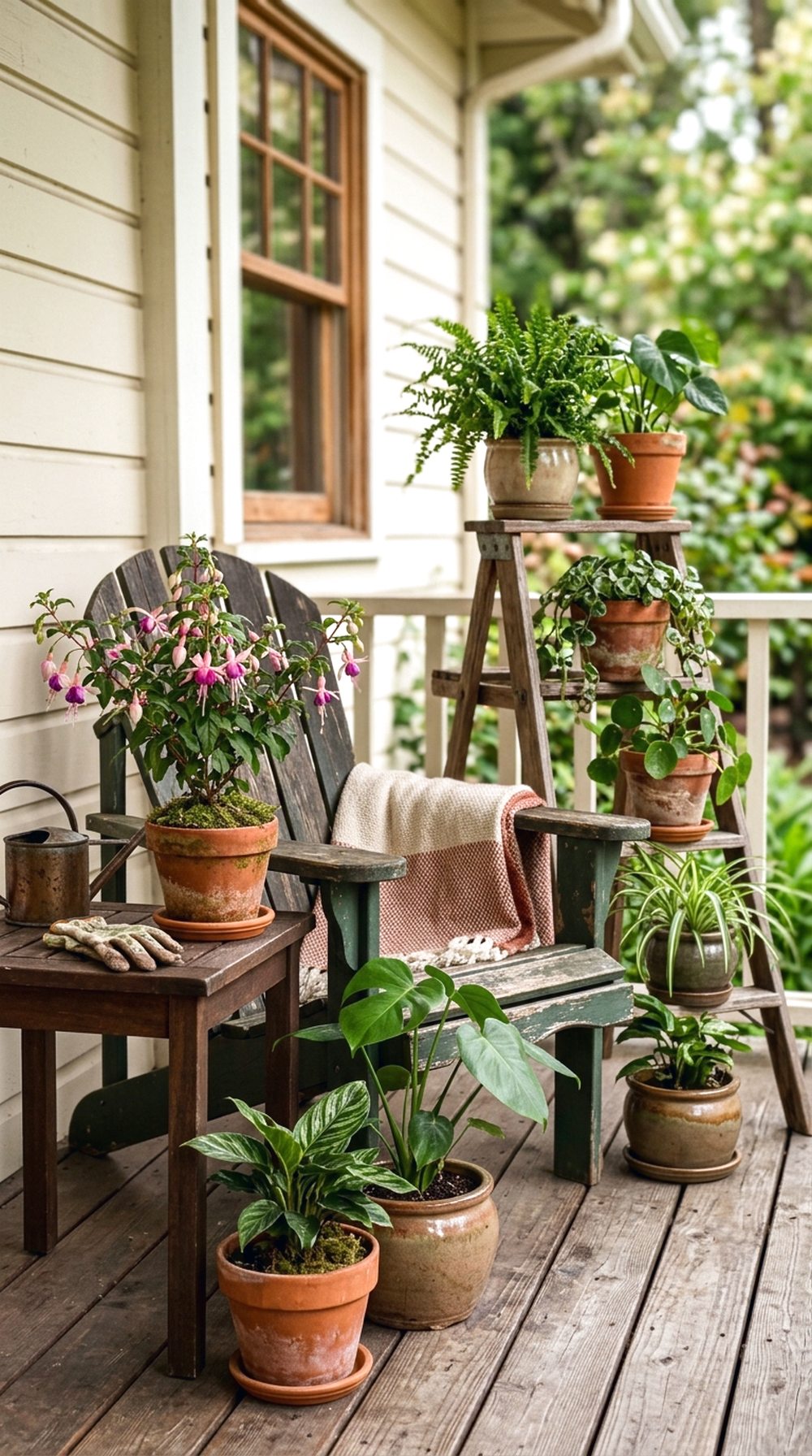 Layered Potted Plant Corner