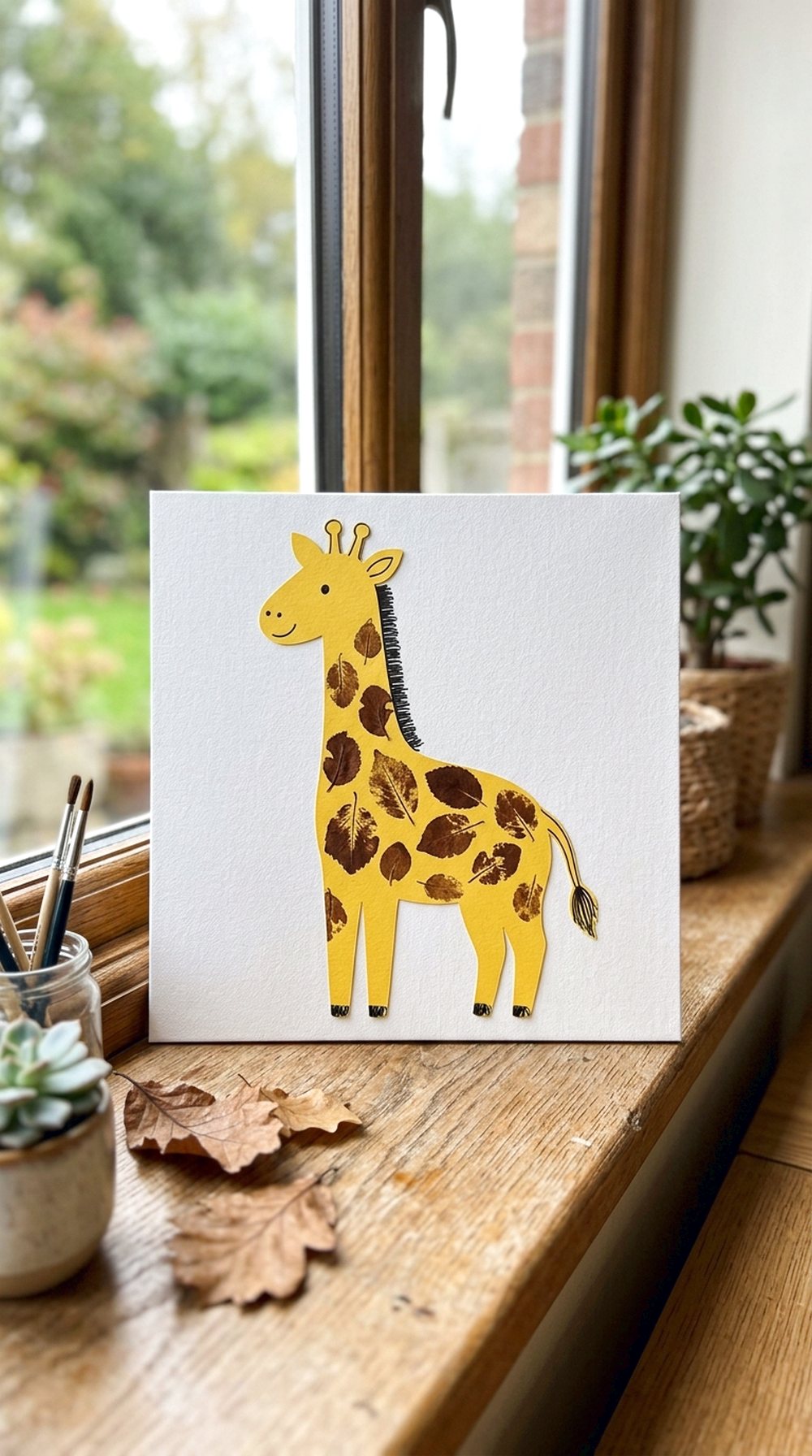 Leaf Print Giraffe