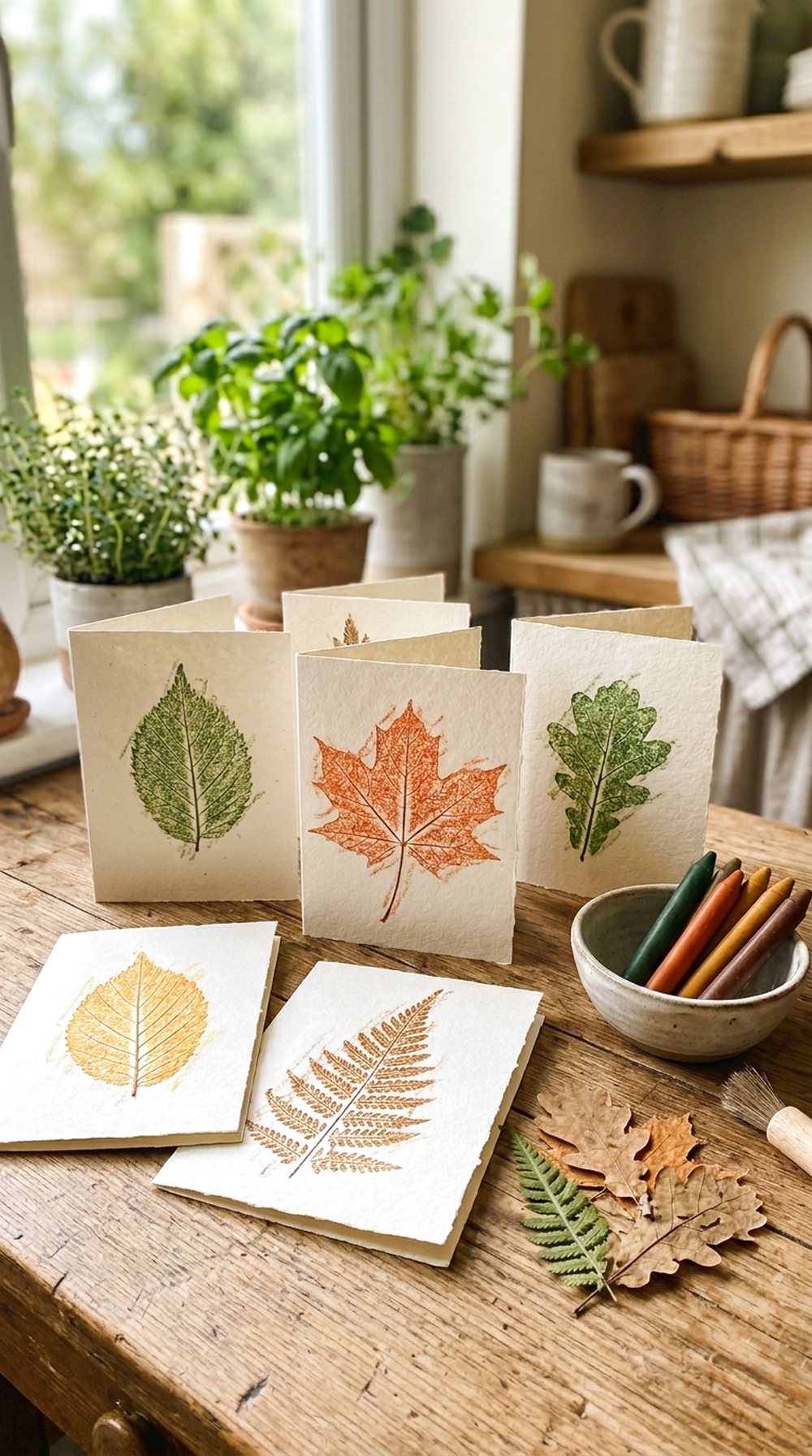 Leaf Rubbing Art Cards