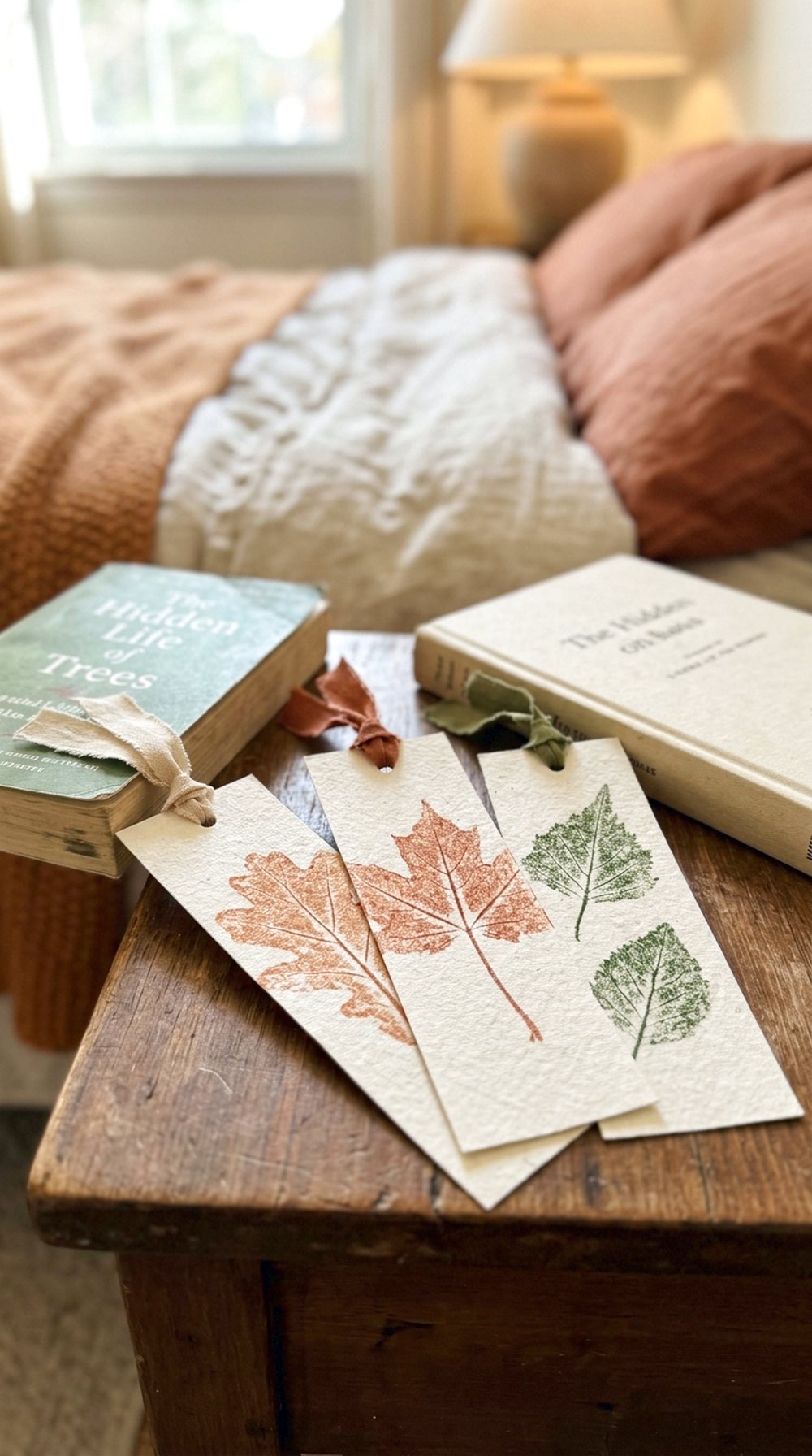 Leaf Rubbing Bookmarks