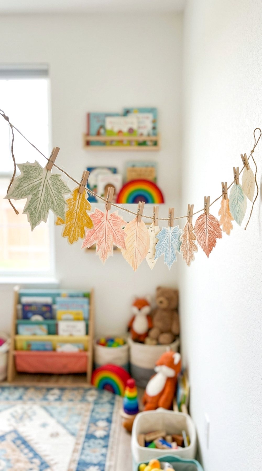 Leaf Rubbing Garland