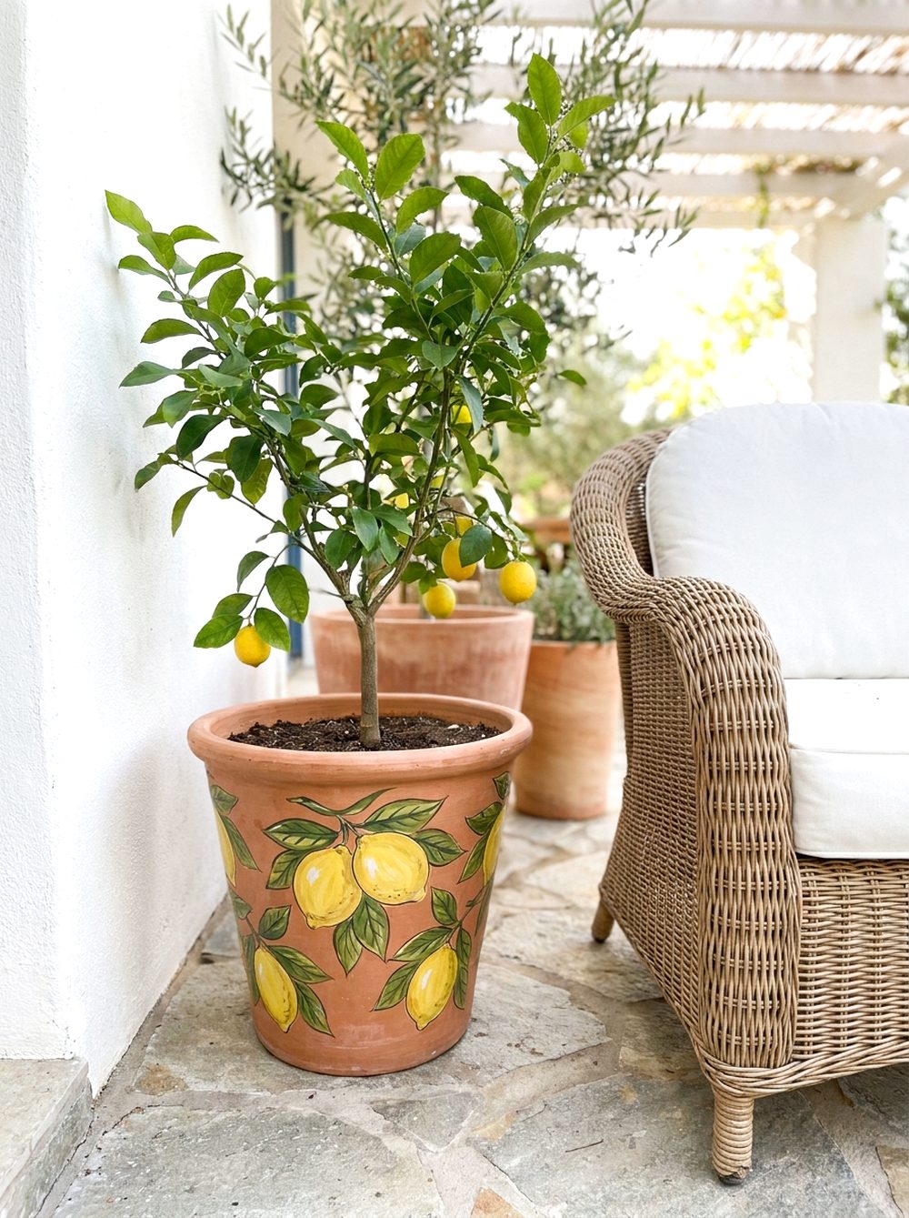 Lemon Pot Patio Accent