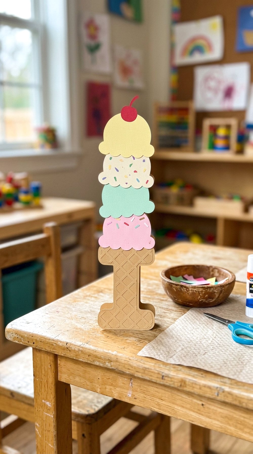 Letter I Ice Cream Craft