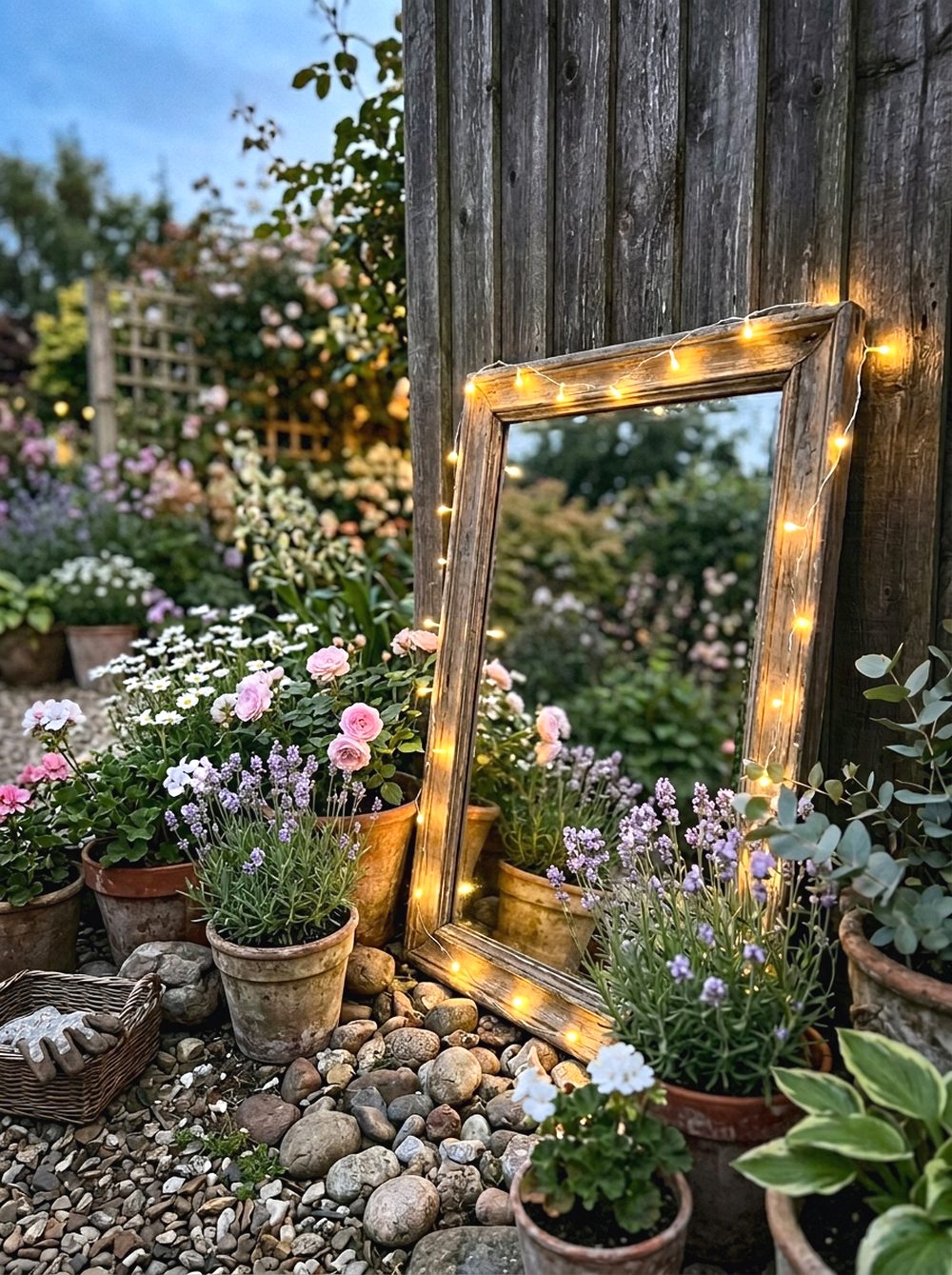 Lighted Garden Mirror